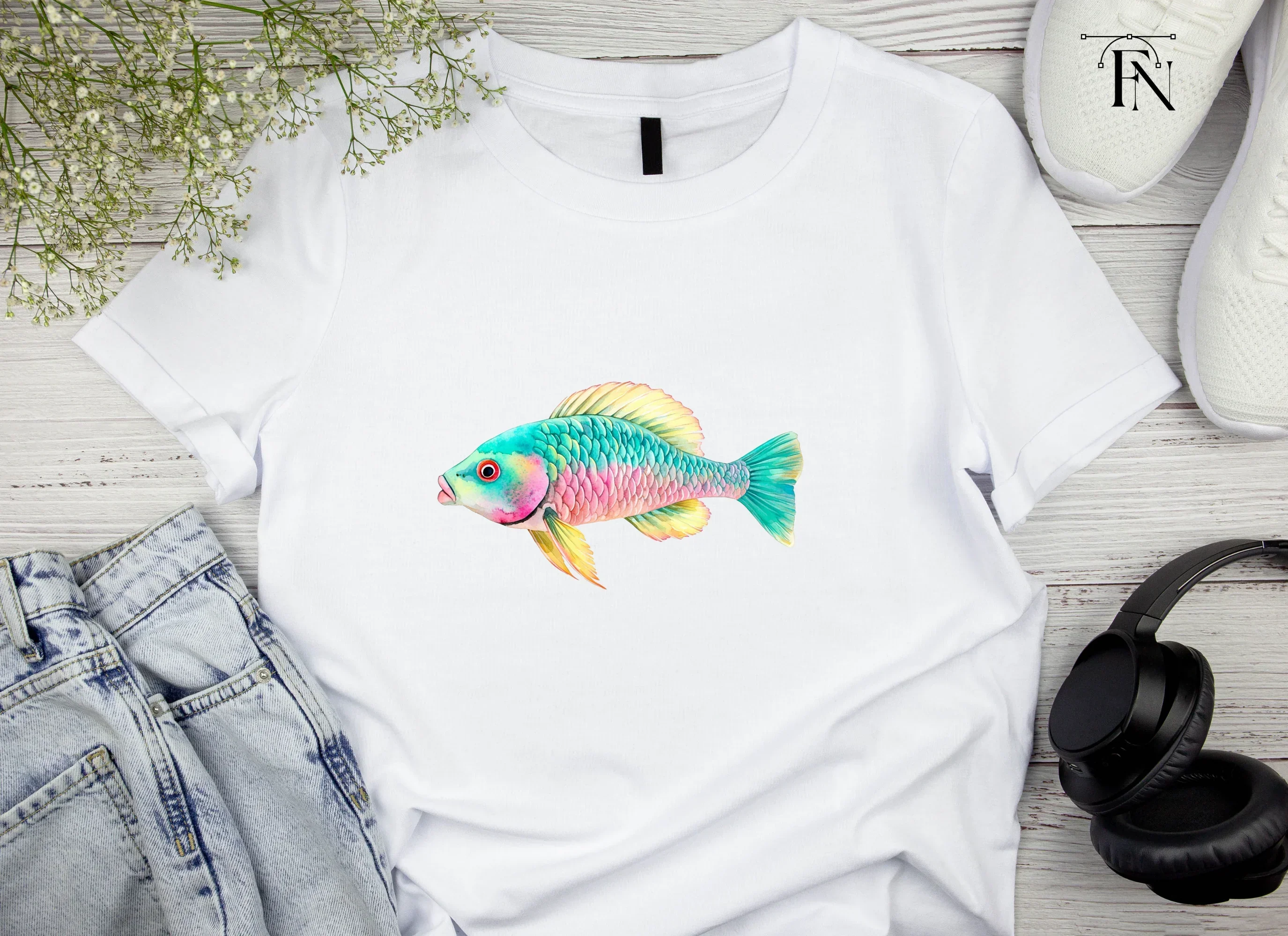 Pastel Fish Clipart Bundle - Image 4