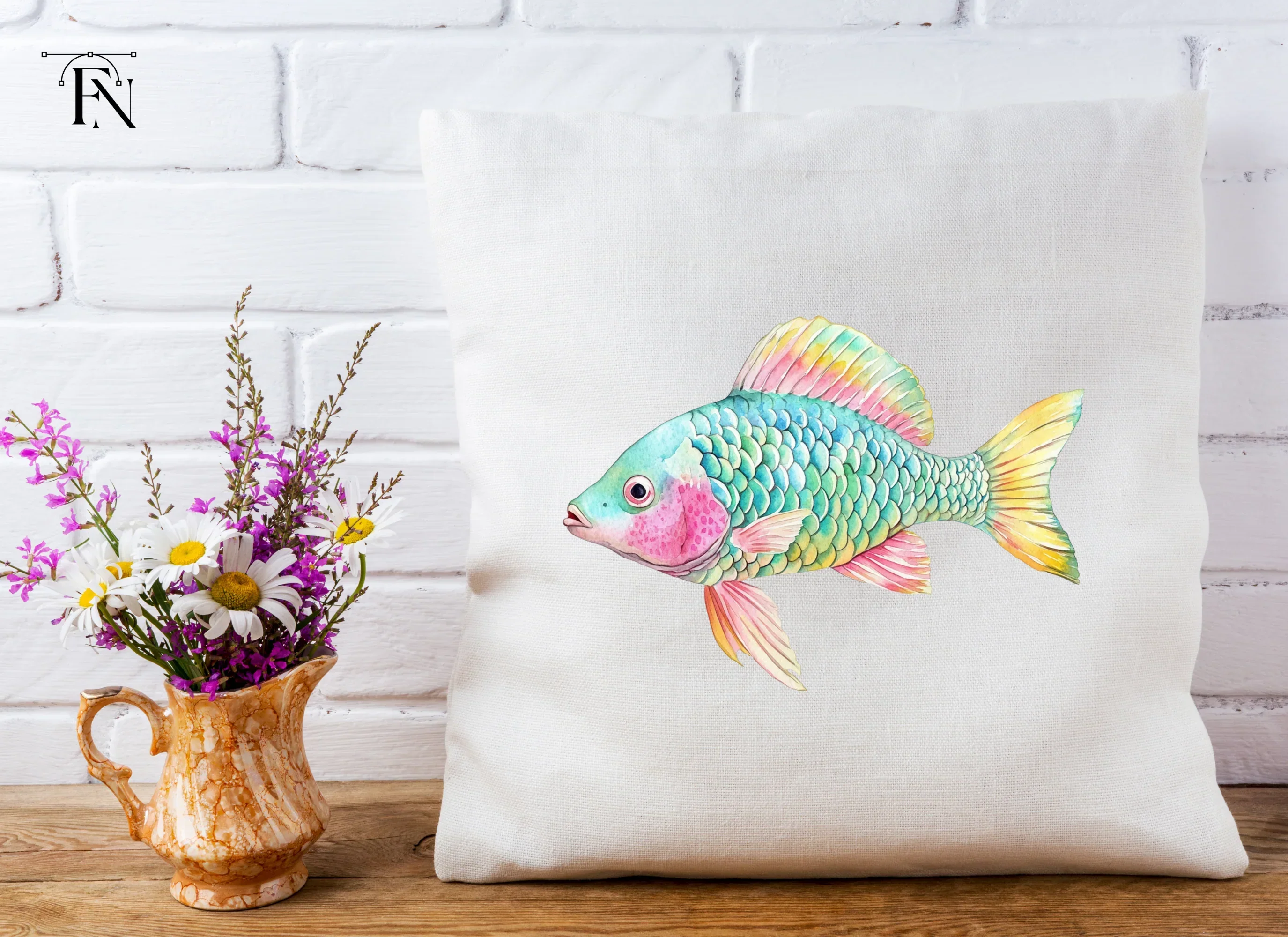Pastel Fish Clipart Bundle - Image 5