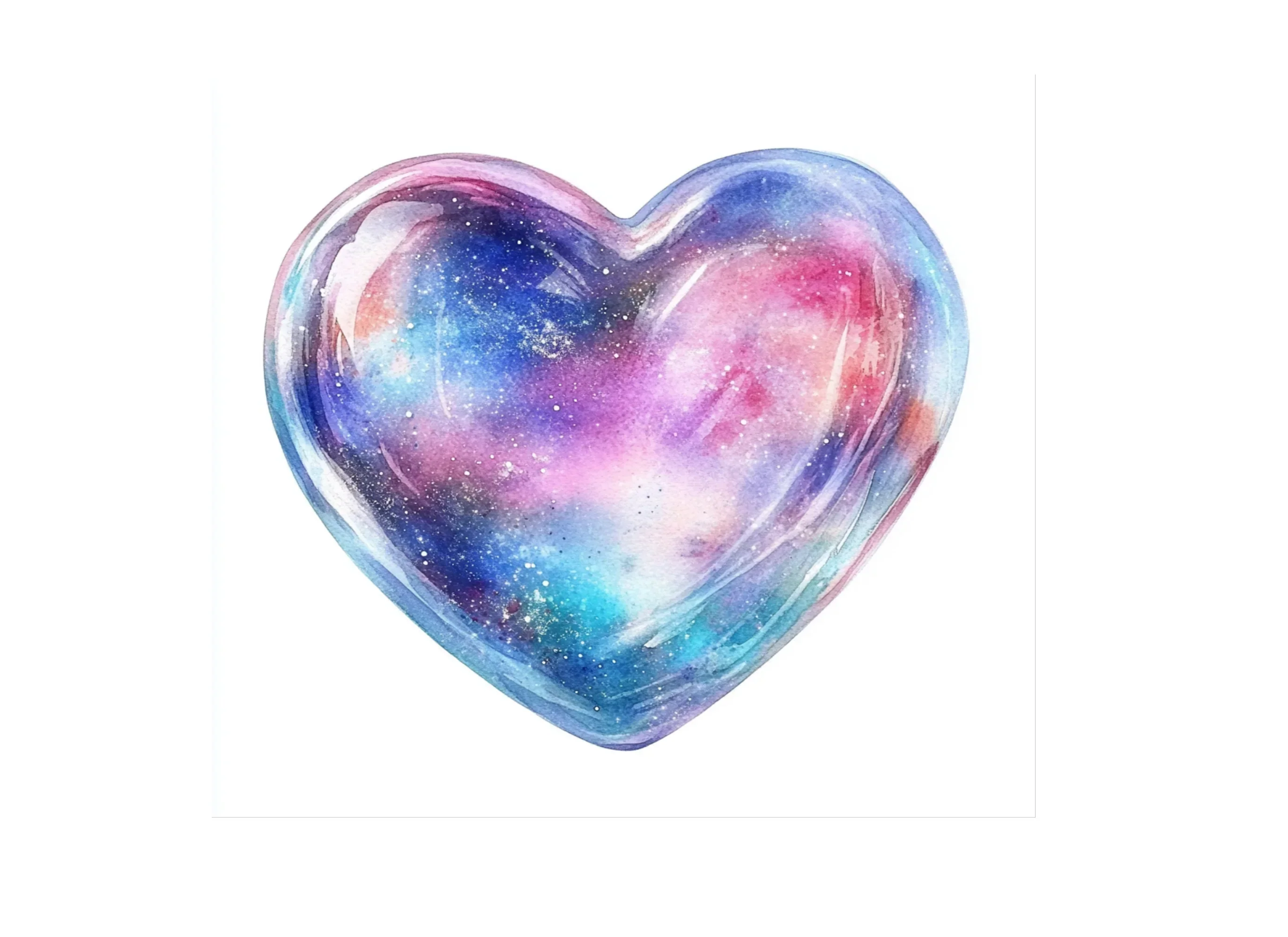Pastel Galaxy Heart Clipart Bundle - Image 2