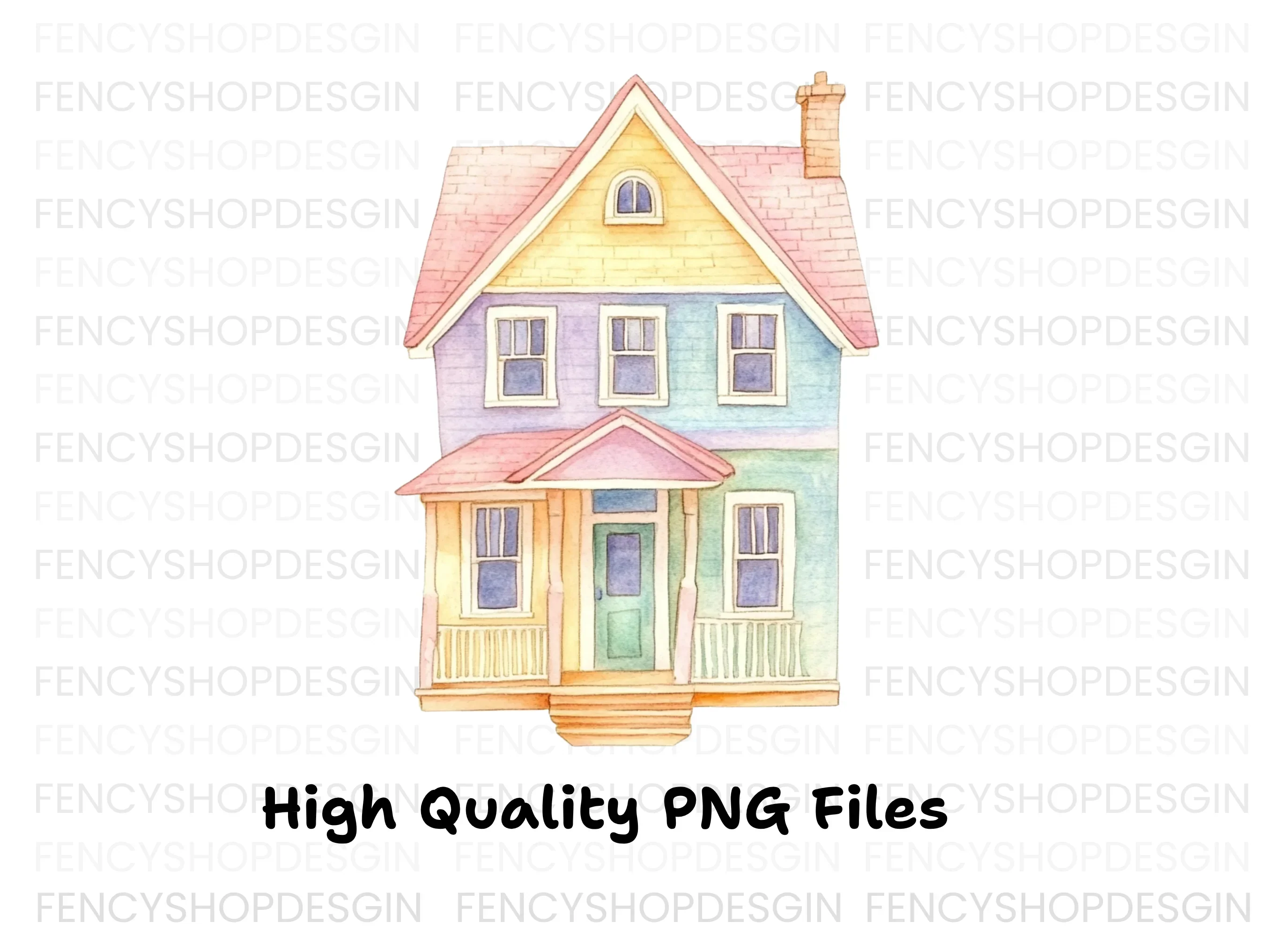 Pastel House Clipart Bundle - Image 3
