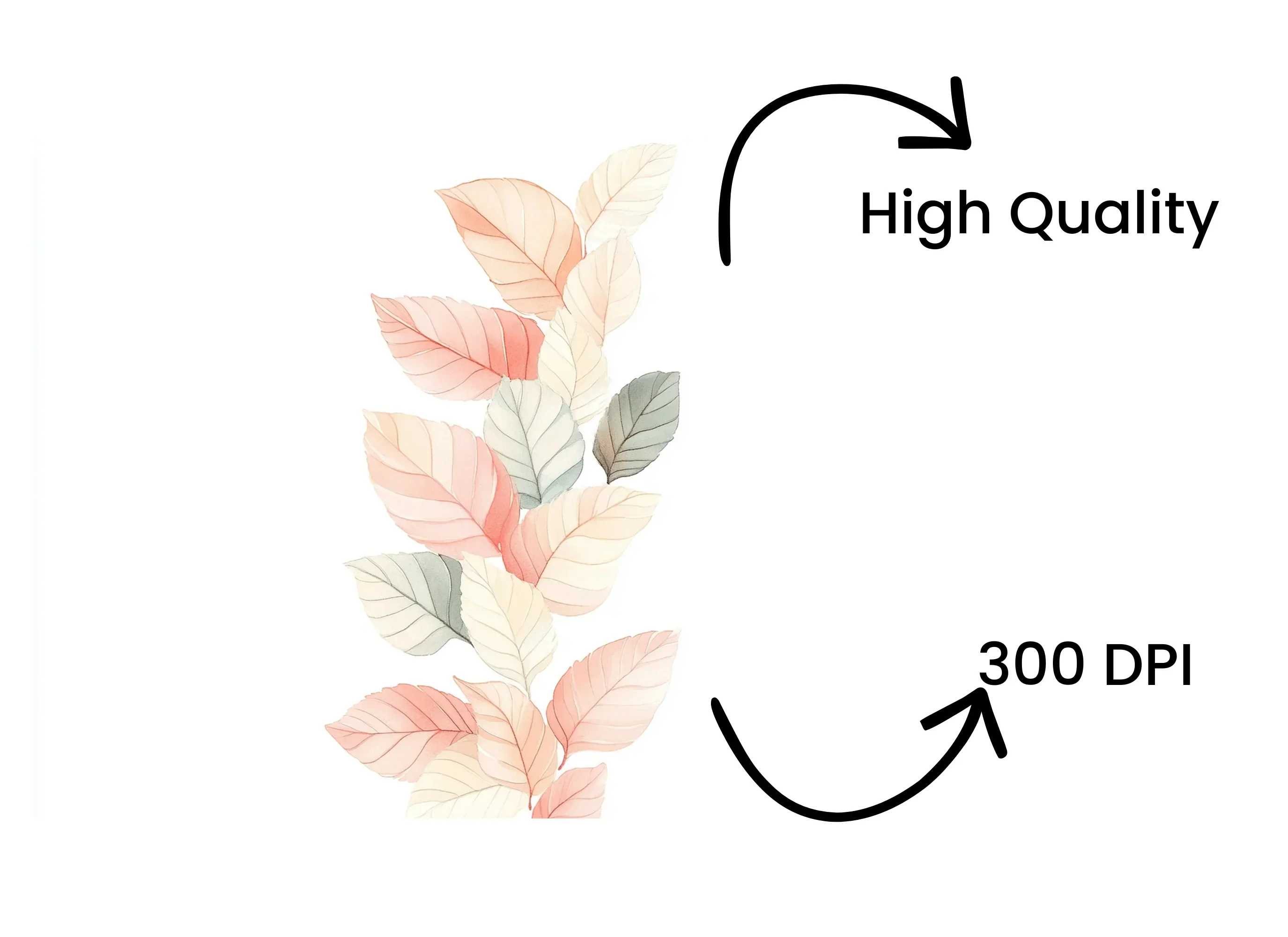 Pastel Leaf Wreaths Borders Clipart Bundle - Image 4