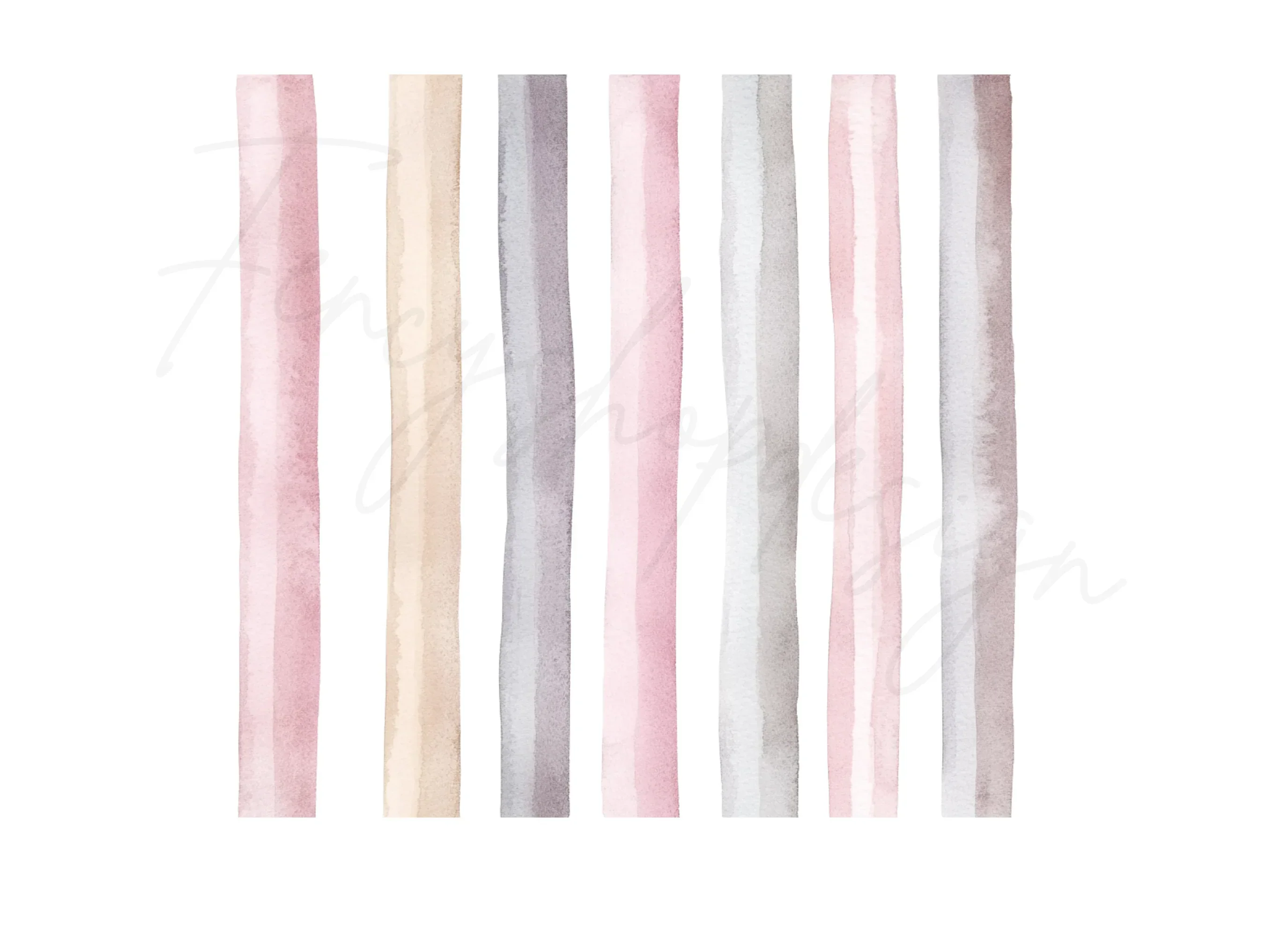 Pastel Stripes Background Clipart Bundle - Image 2
