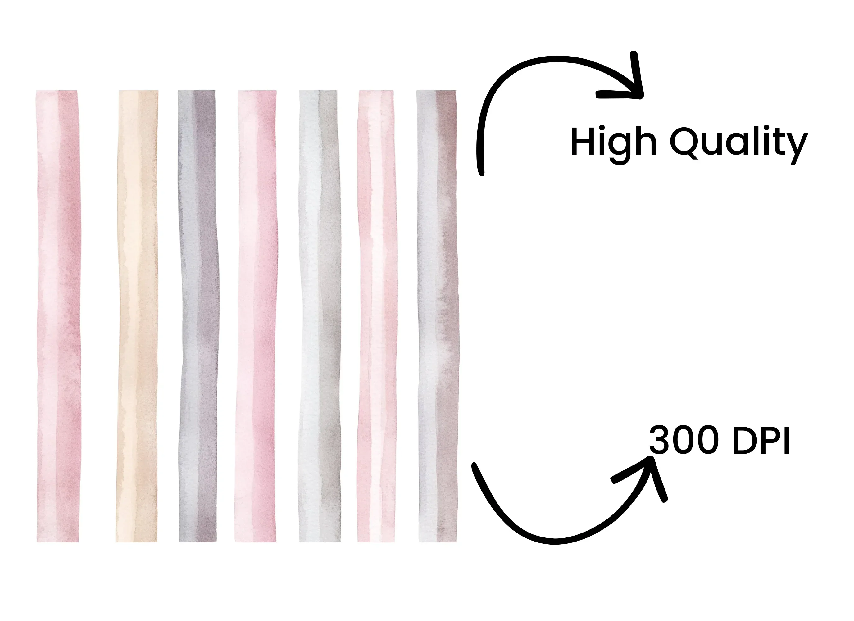 Pastel Stripes Background Clipart Bundle - Image 4