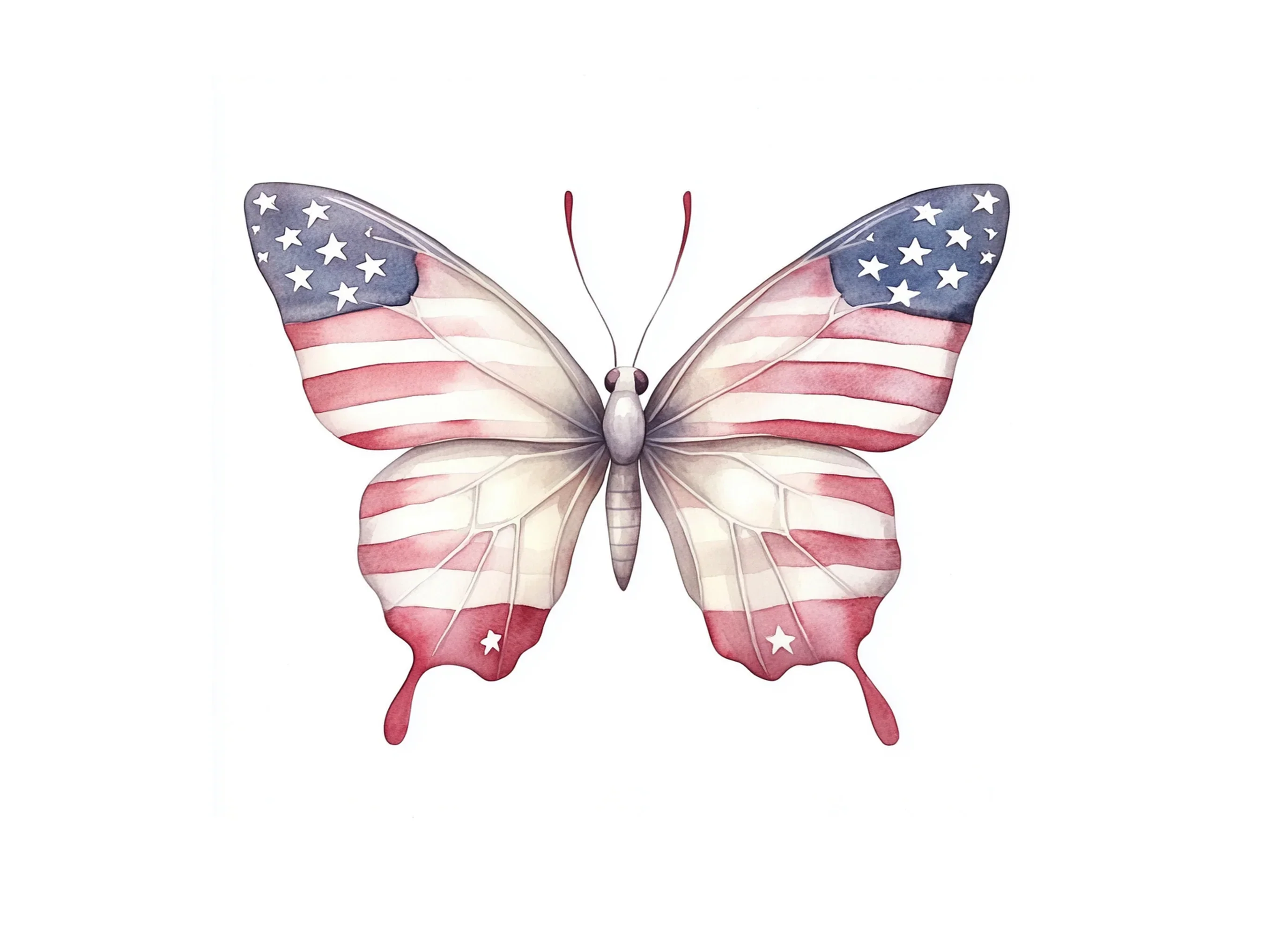 Patriotic Butterfly Clipart Bundle - Image 3