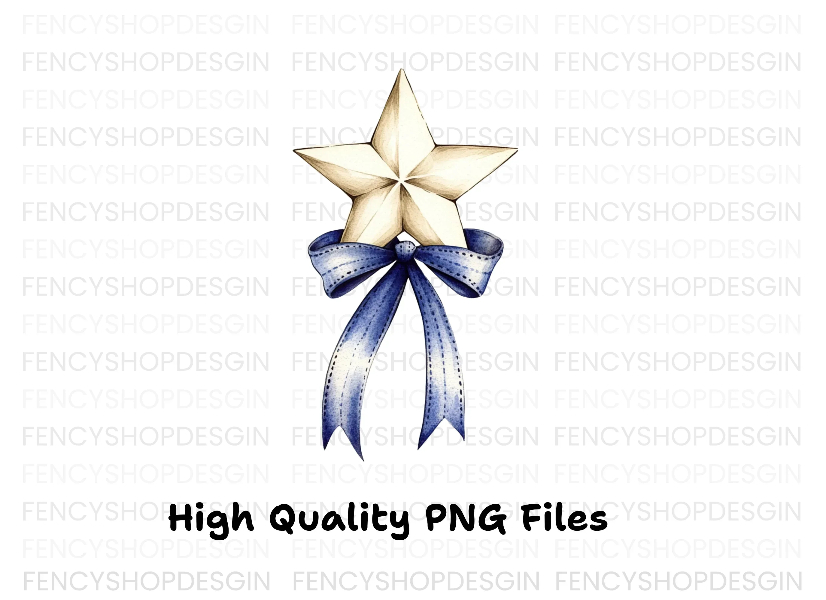Patriotic Star Bow Clipart Bundle - Image 2