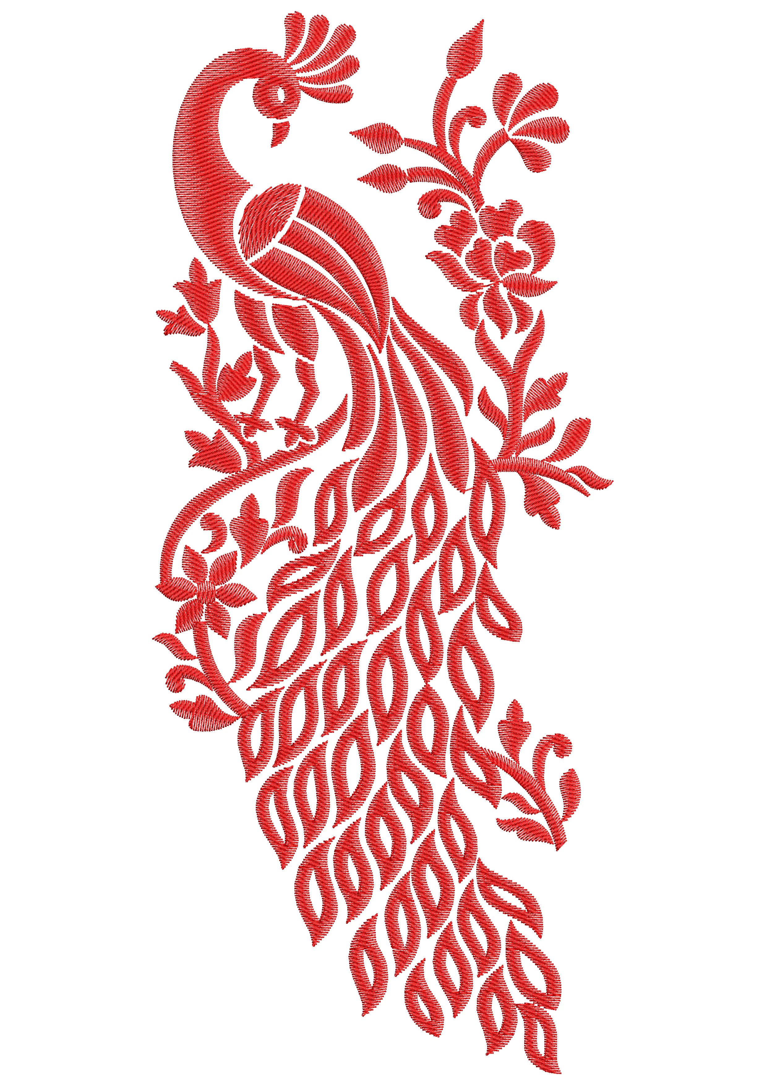 Peacock Embroidery Design