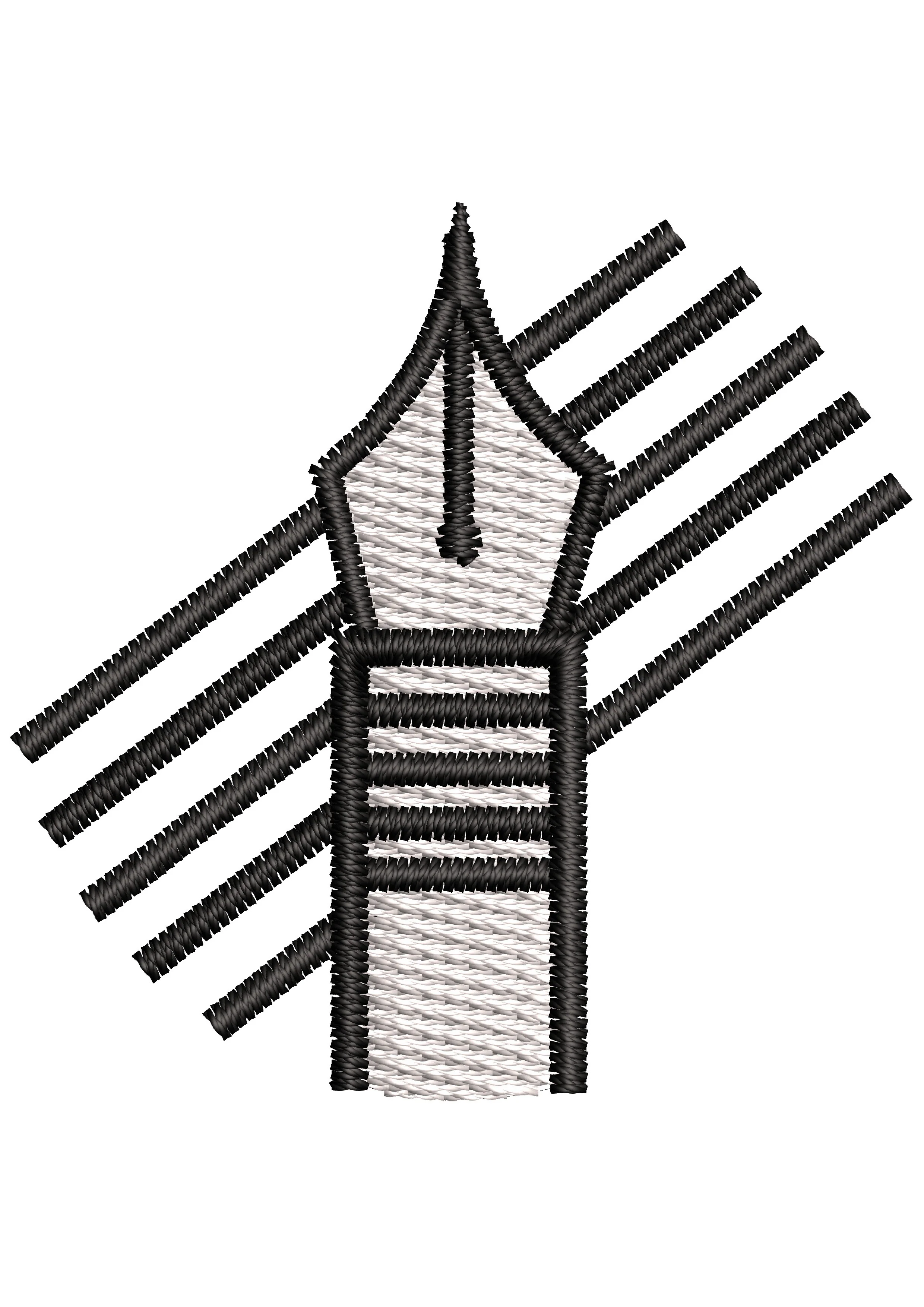 Pen Art Embroidery Design