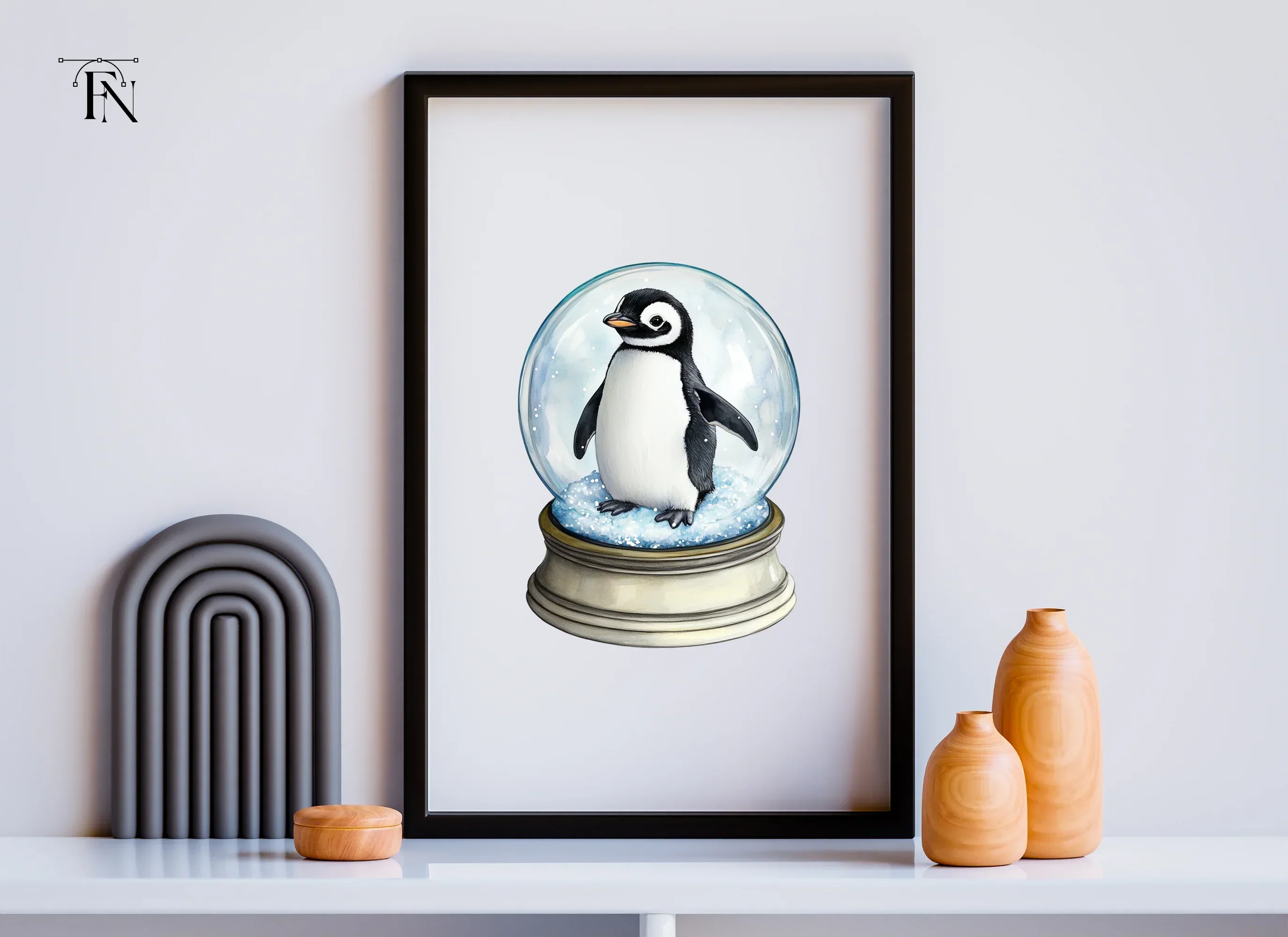 Penguin Snow Globe Clipart Bundle - Image 6