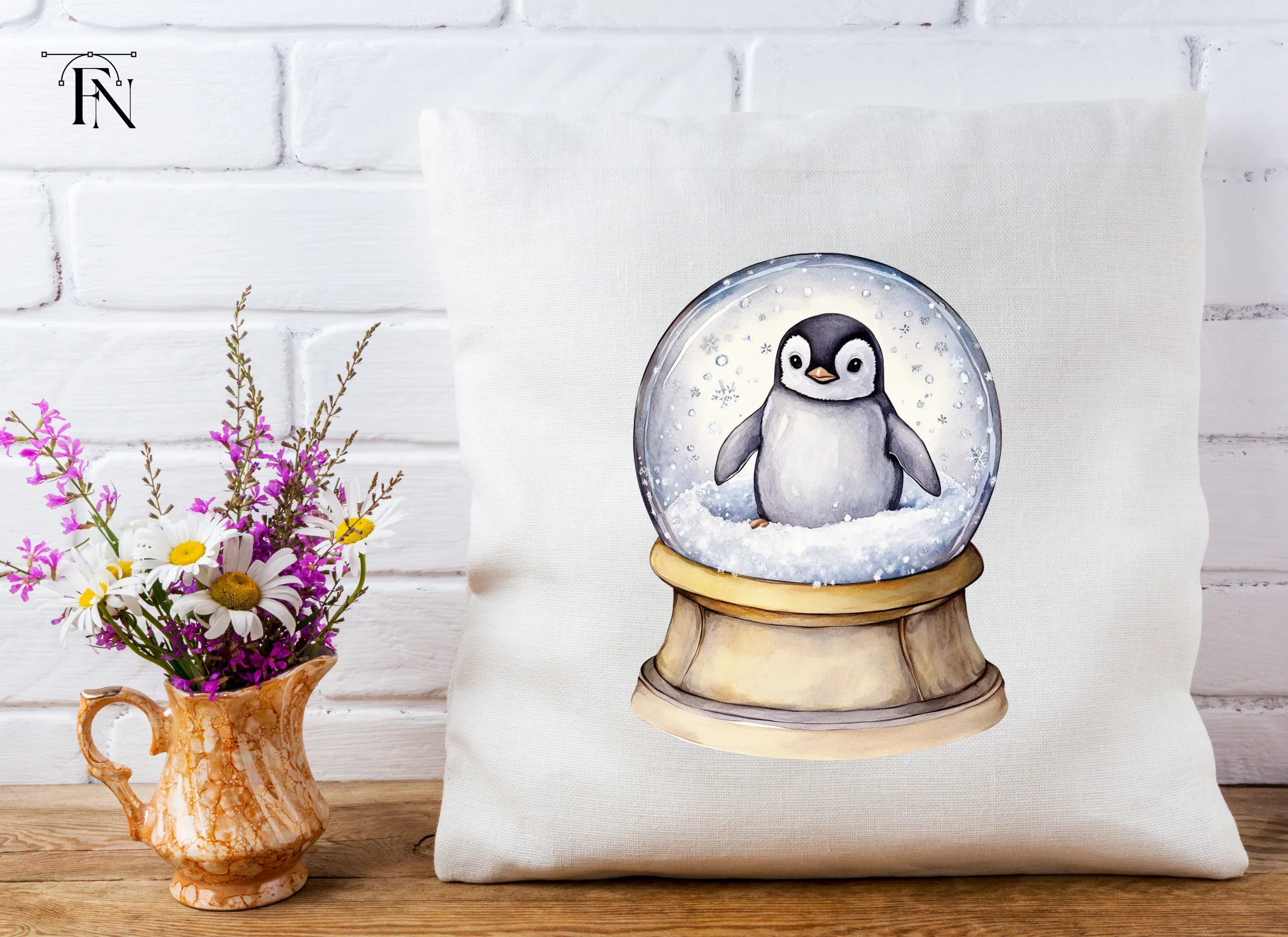 Penguin Snow Globe Duo Clipart Bundle - Image 5