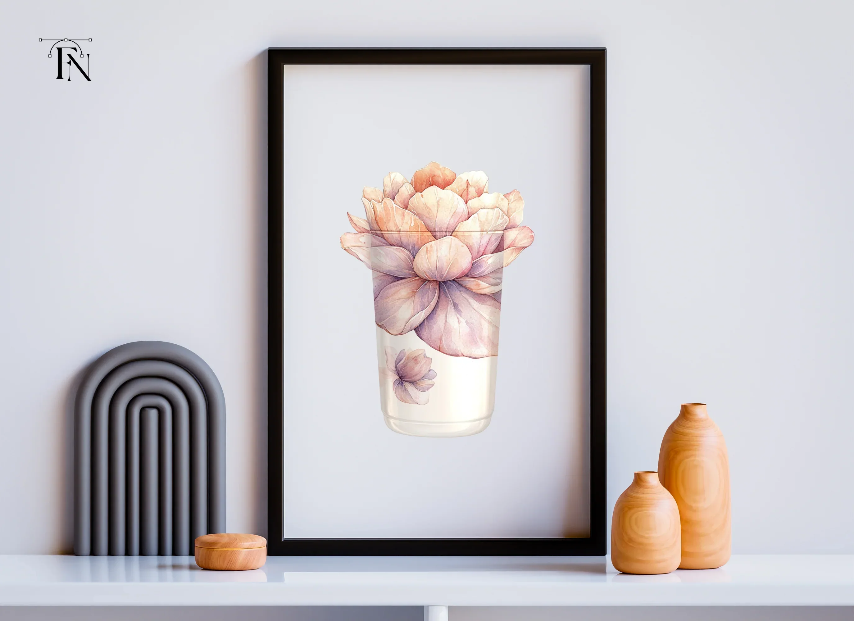 Peony Flower Tumbler Clipart Bundle - Image 5
