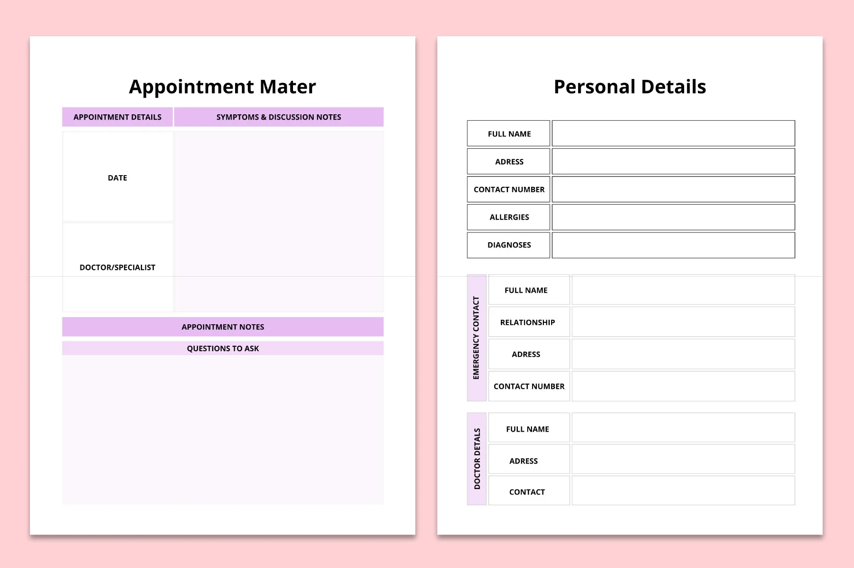 Personal Details Planner - Image 3
