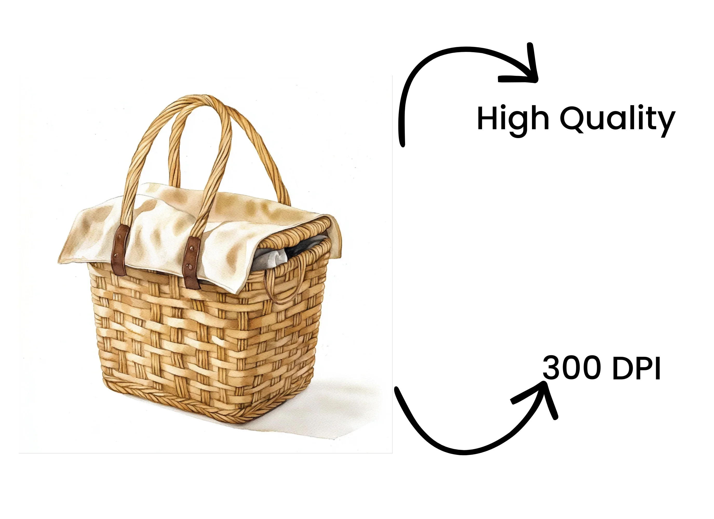 Picnic Baskets Clipart Bundle - Image 4
