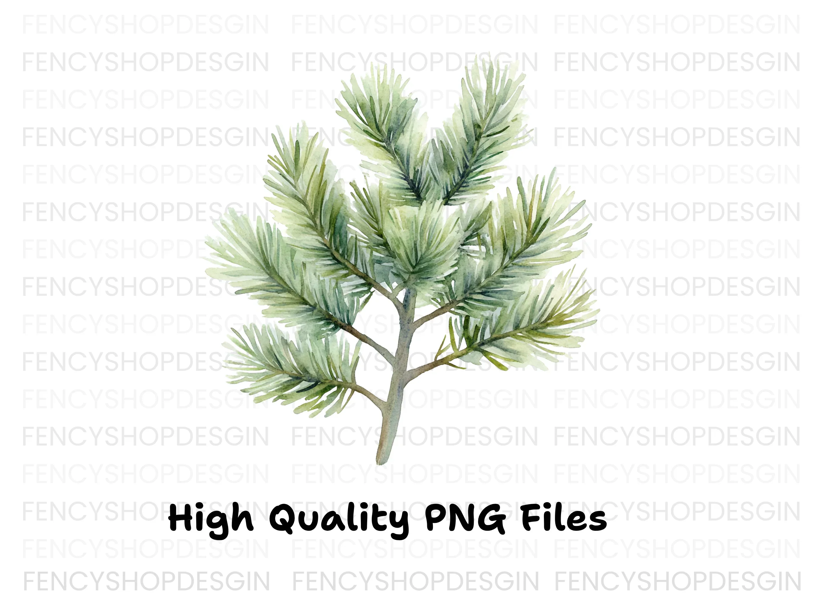 Pine Branch Clipart Bundle - Image 2