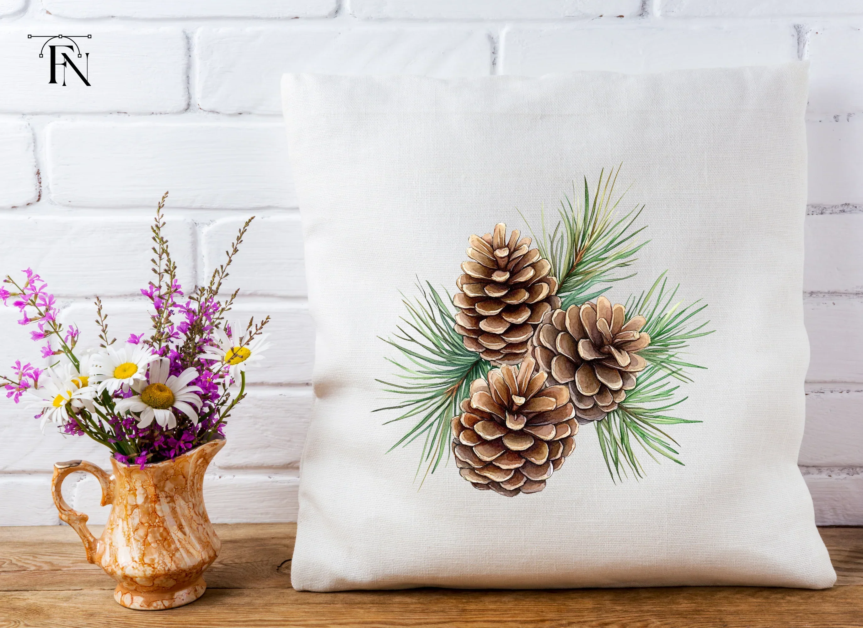 Pine Cones and Needles Clipart Bundle - Image 4