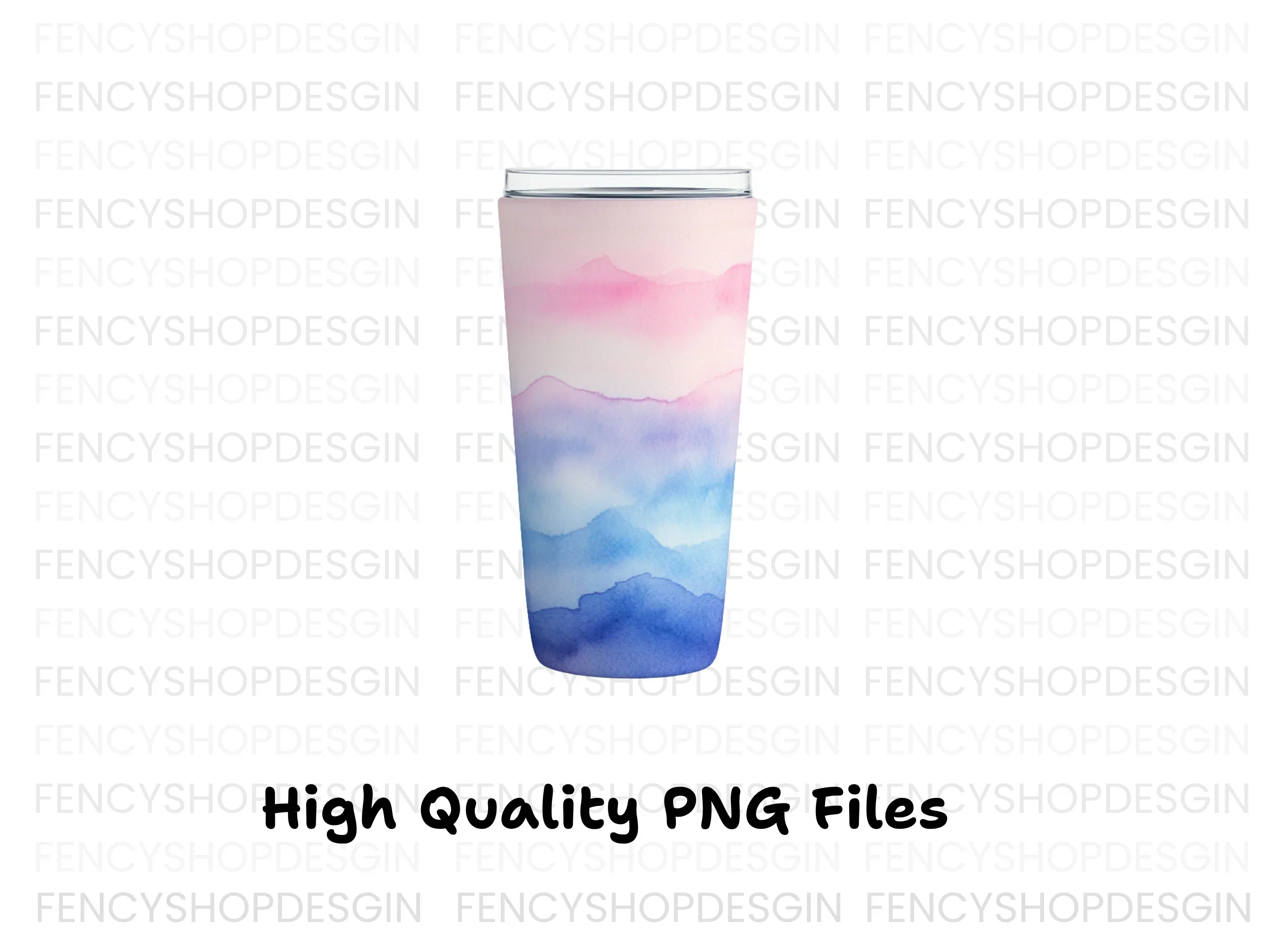 Pink and Blue Tumbler Clipart Bundle - Image 3