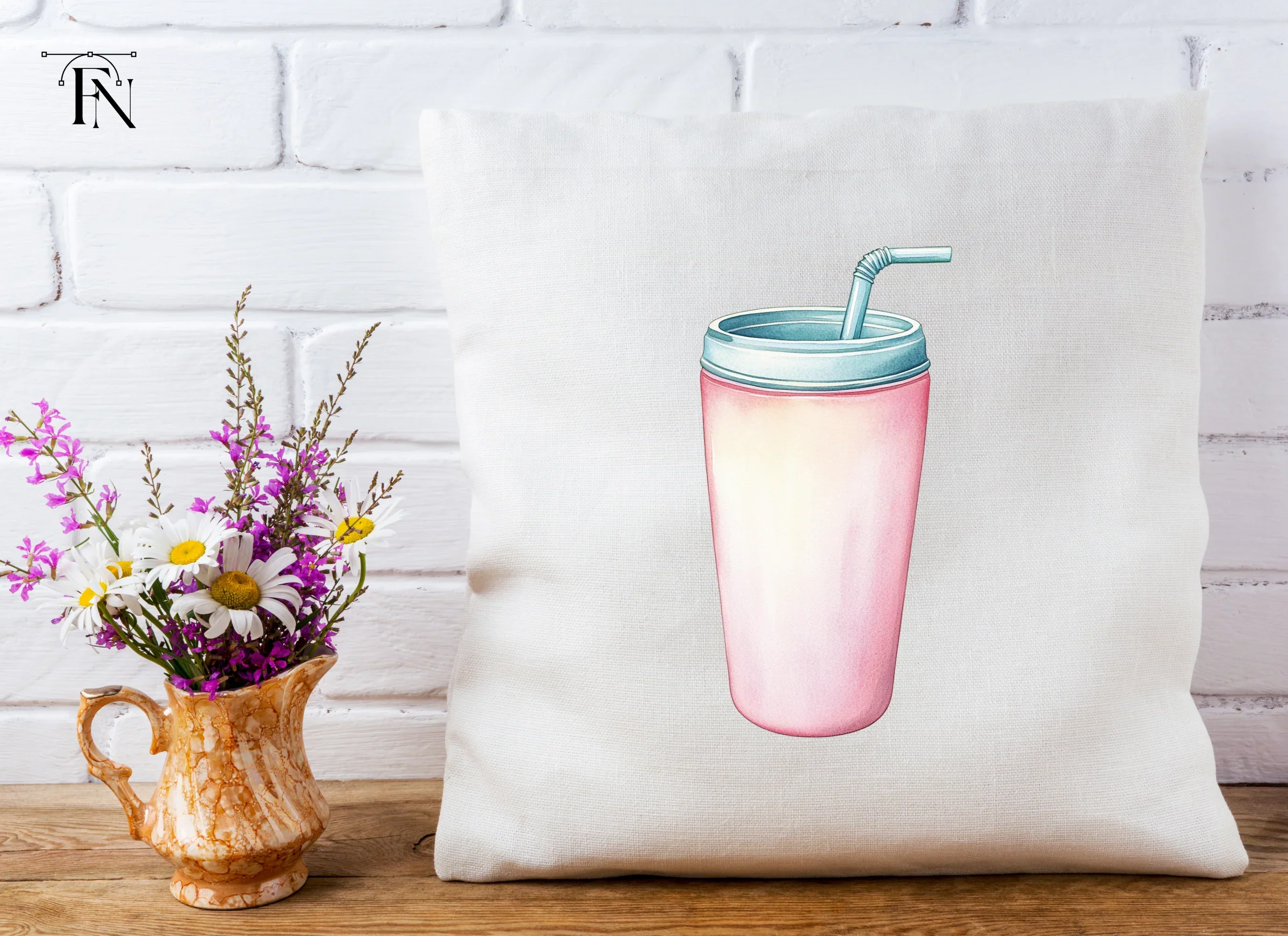 Pink Drink Tumbler Clipart Bundle - Image 5