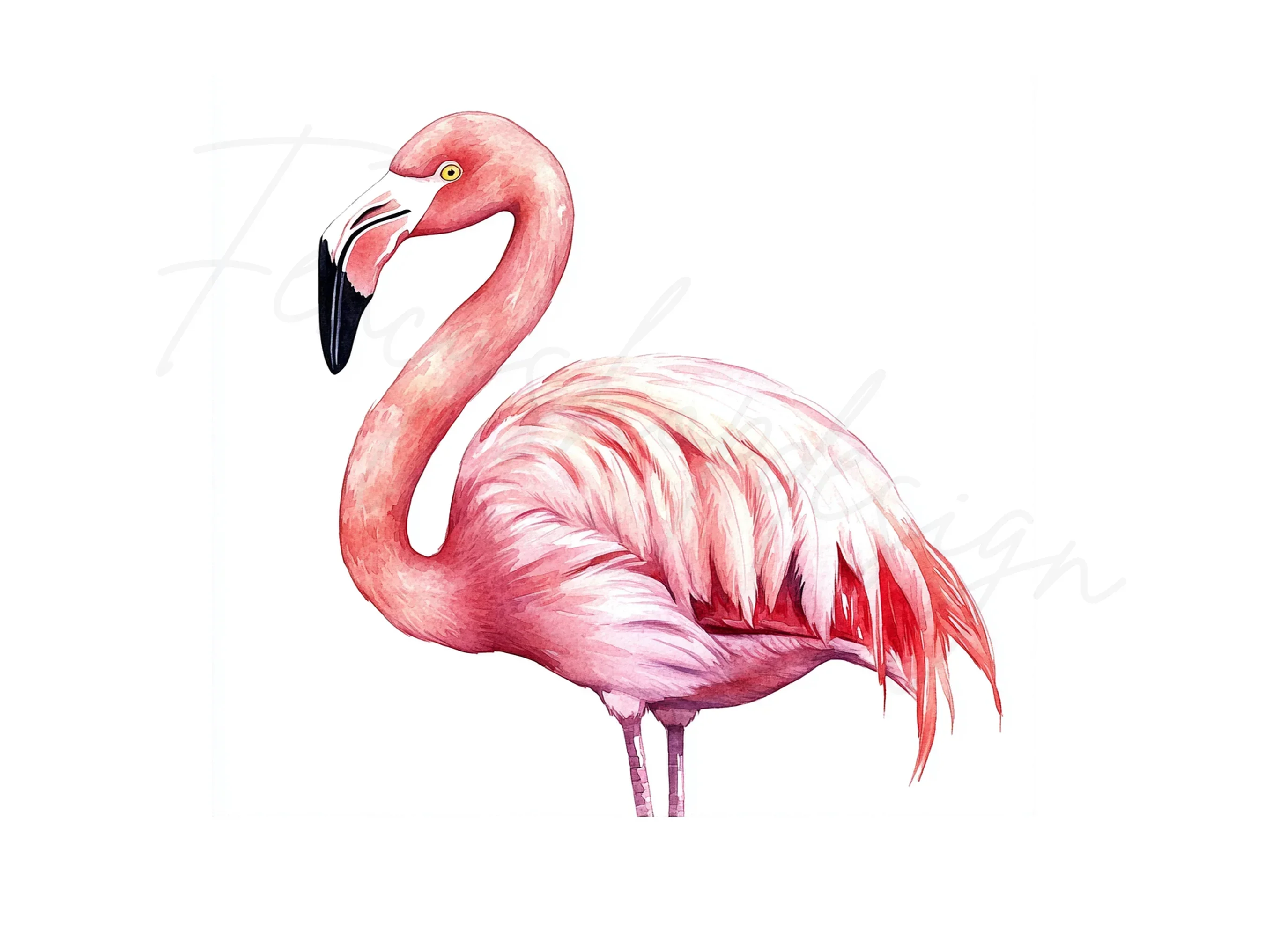 Pink Flamingo Clipart Bundle - Image 3