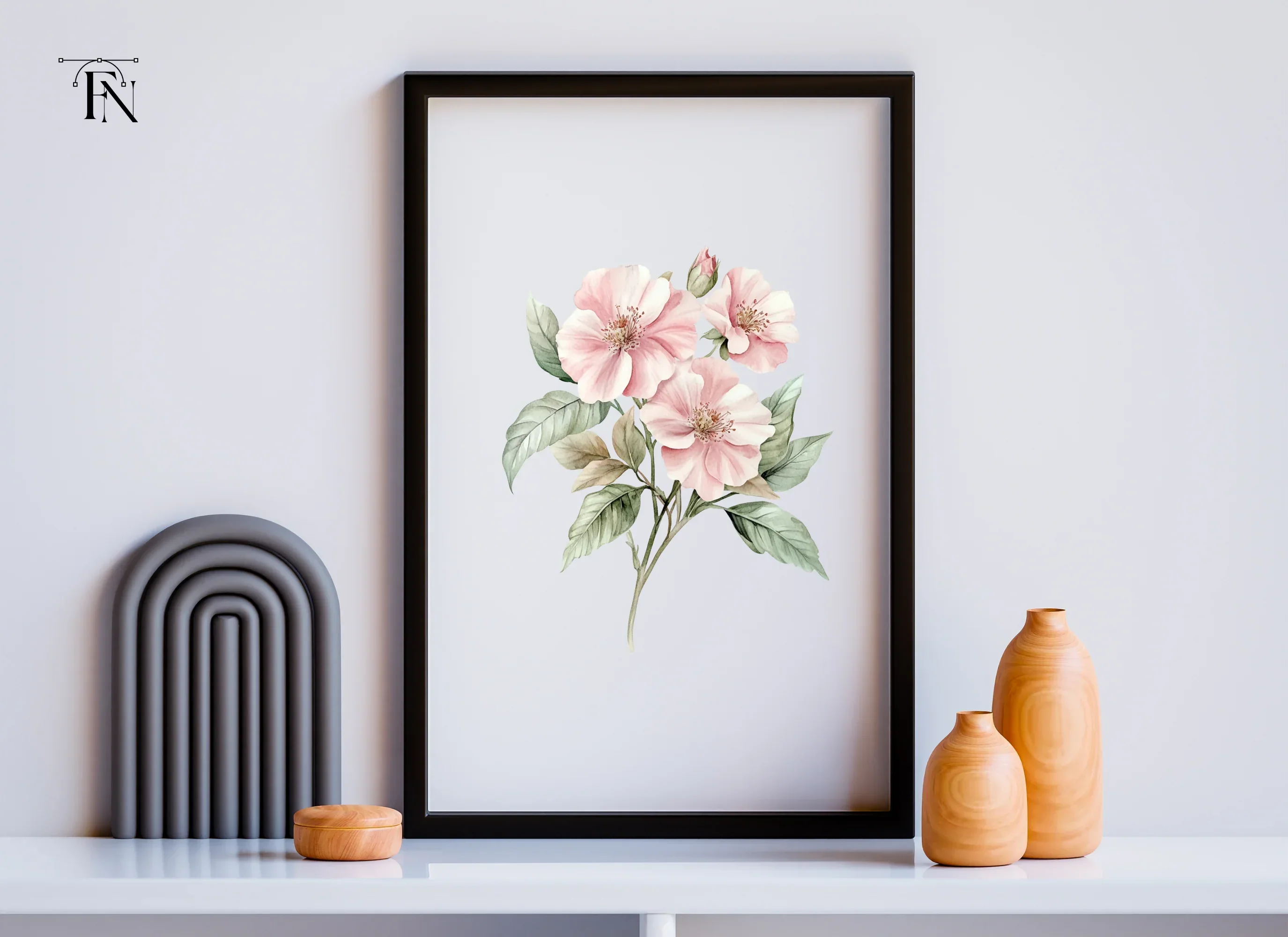 Pink Rose Floral Clipart Bundle - Image 4