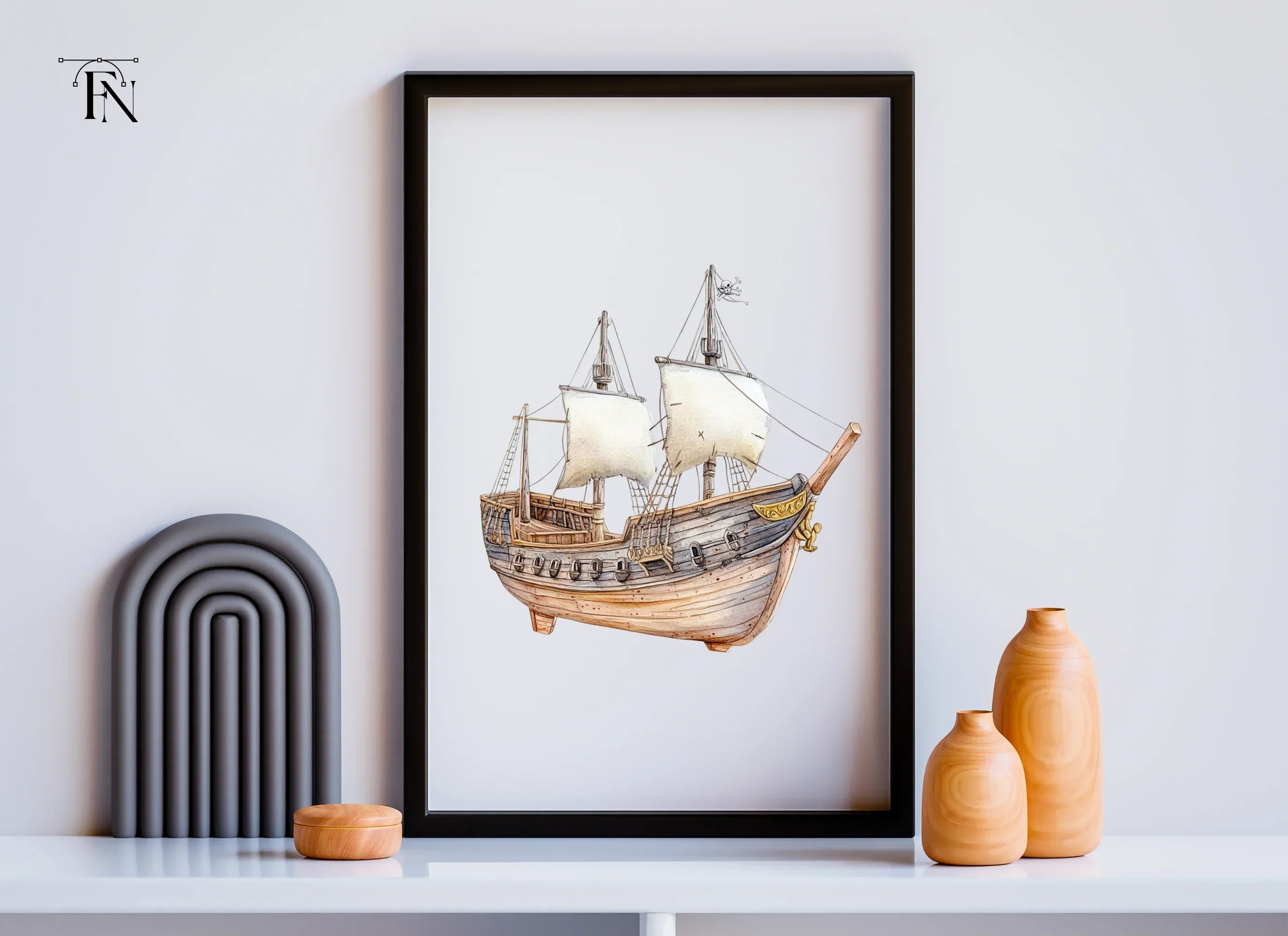 Pirate Ships Clipart Bundle - Image 4
