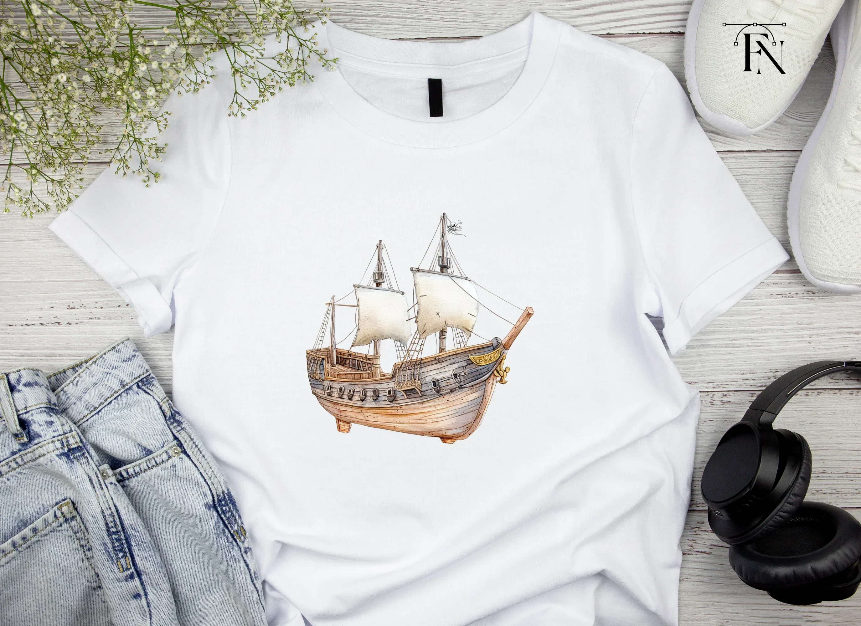Pirate Ships Clipart Bundle - Image 6