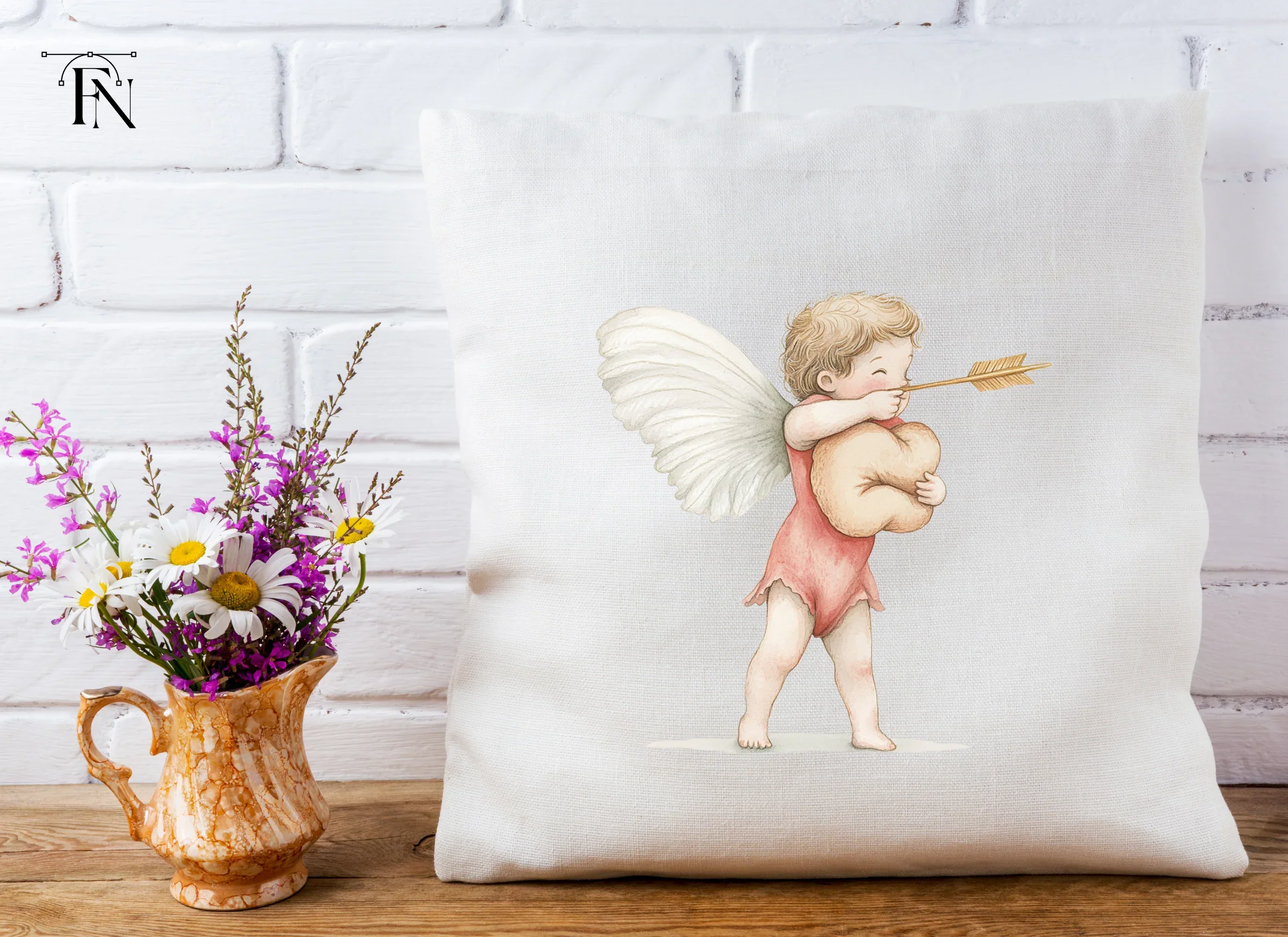 Playful Cupid with Bow and Arrow Clipart Bundle - Image 5