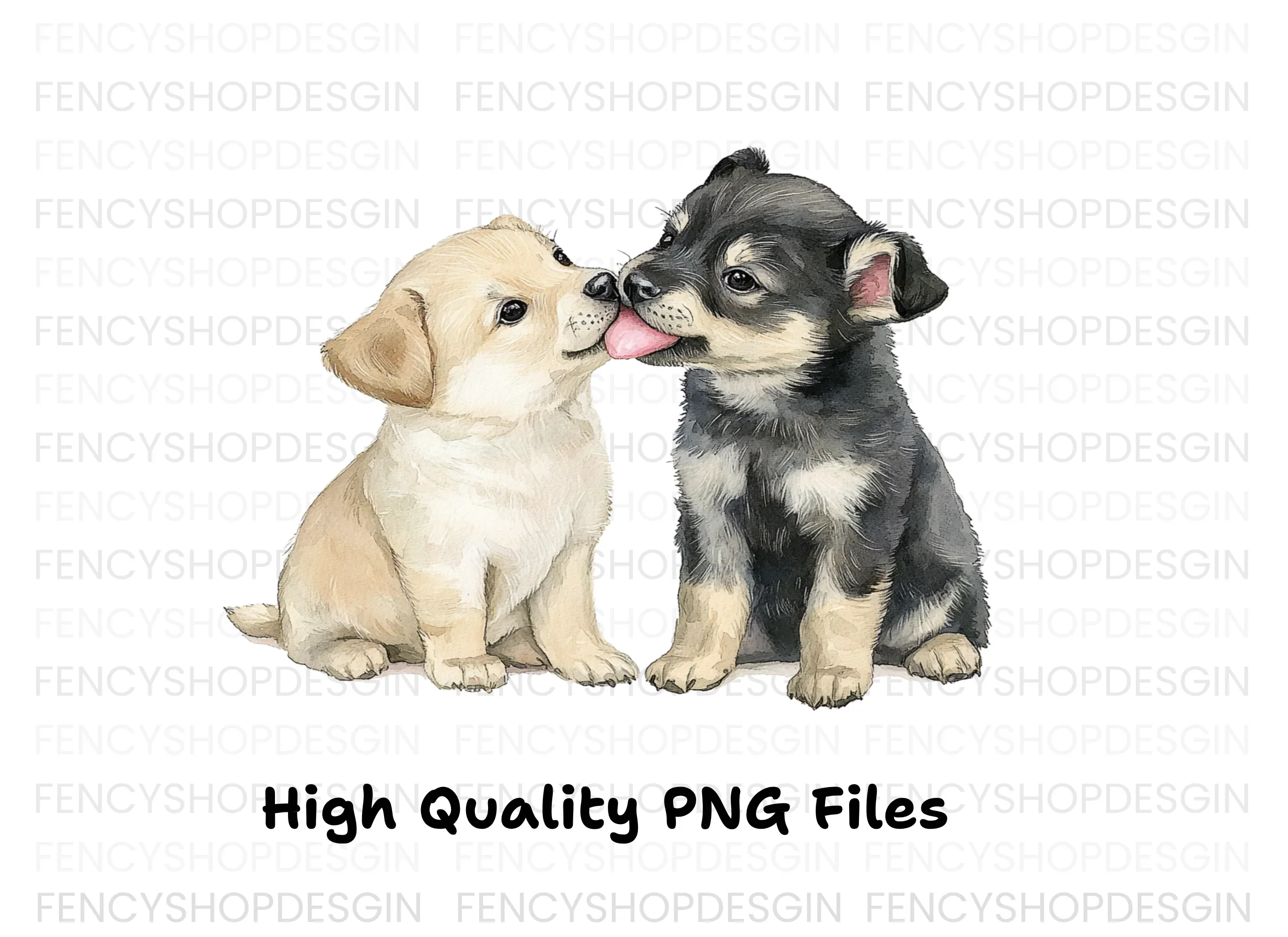 Playful Puppy Kisses Clipart Bundle - Image 3