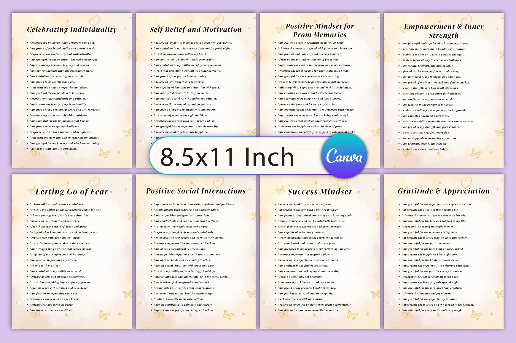 Positive Affirmations for Prom Success Planner - Image 2
