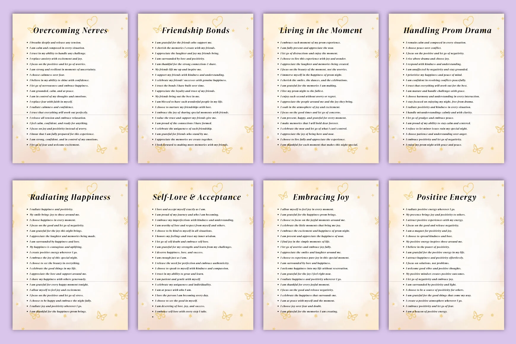 Positive Affirmations for Prom Success Planner - Image 3