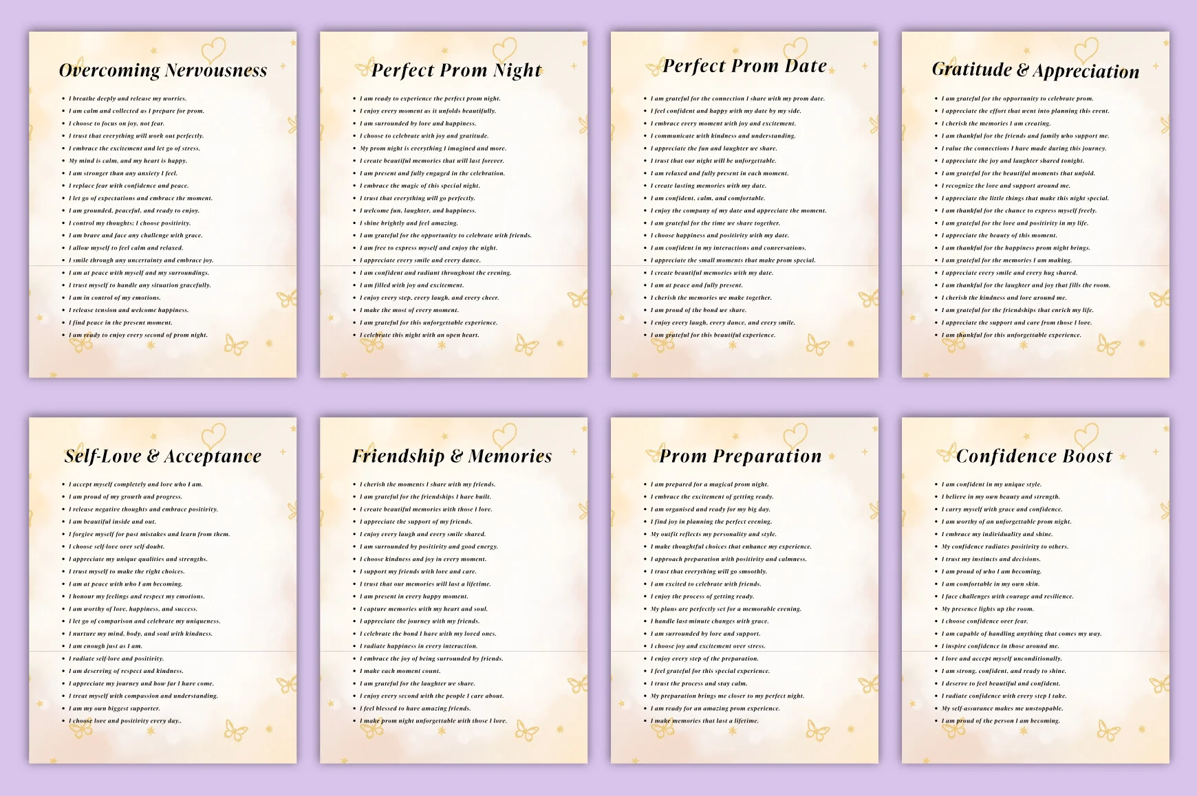 Positive Affirmations for Prom Success Planner - Image 4