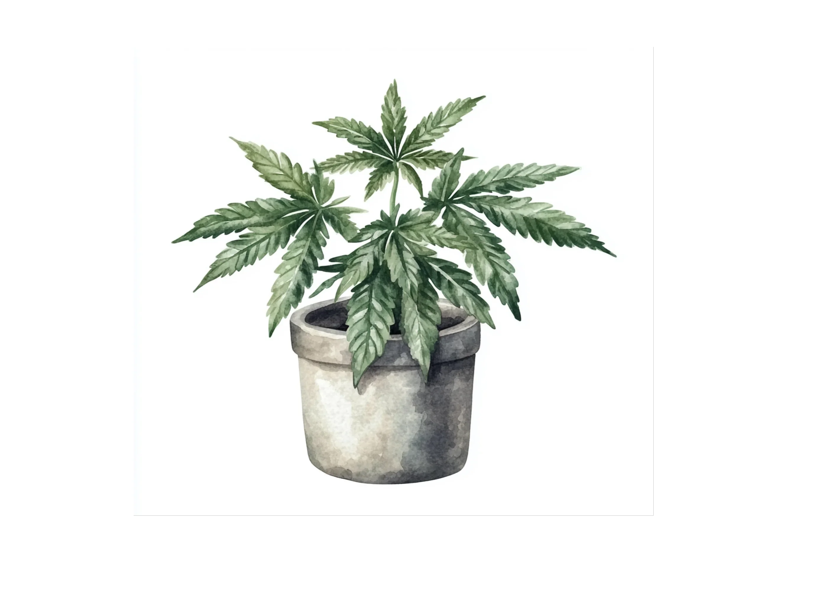 Potted Cannabis Plants Clipart Bundle - Image 3
