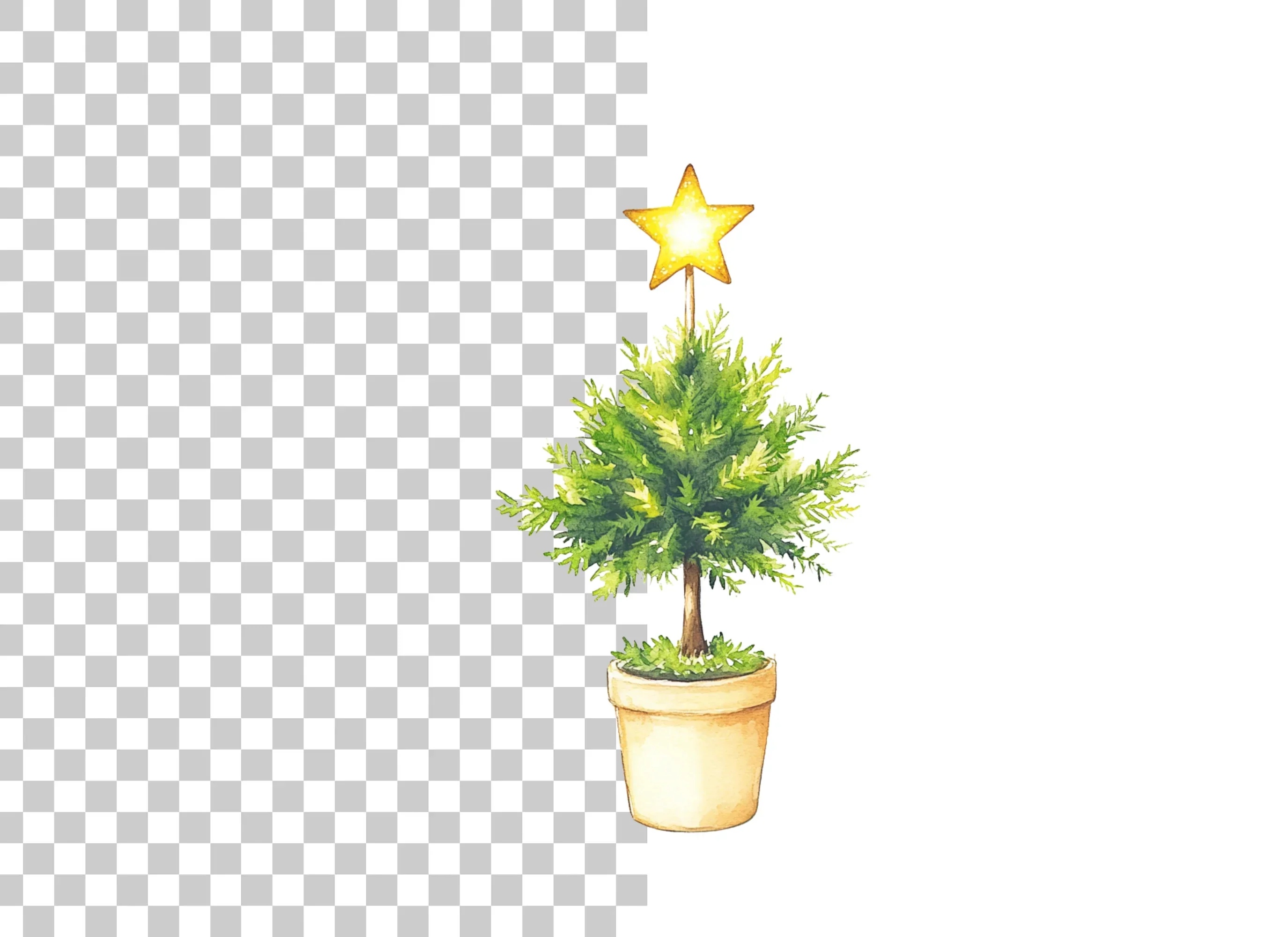 Potted Christmas Trees Clipart Bundle - Image 6