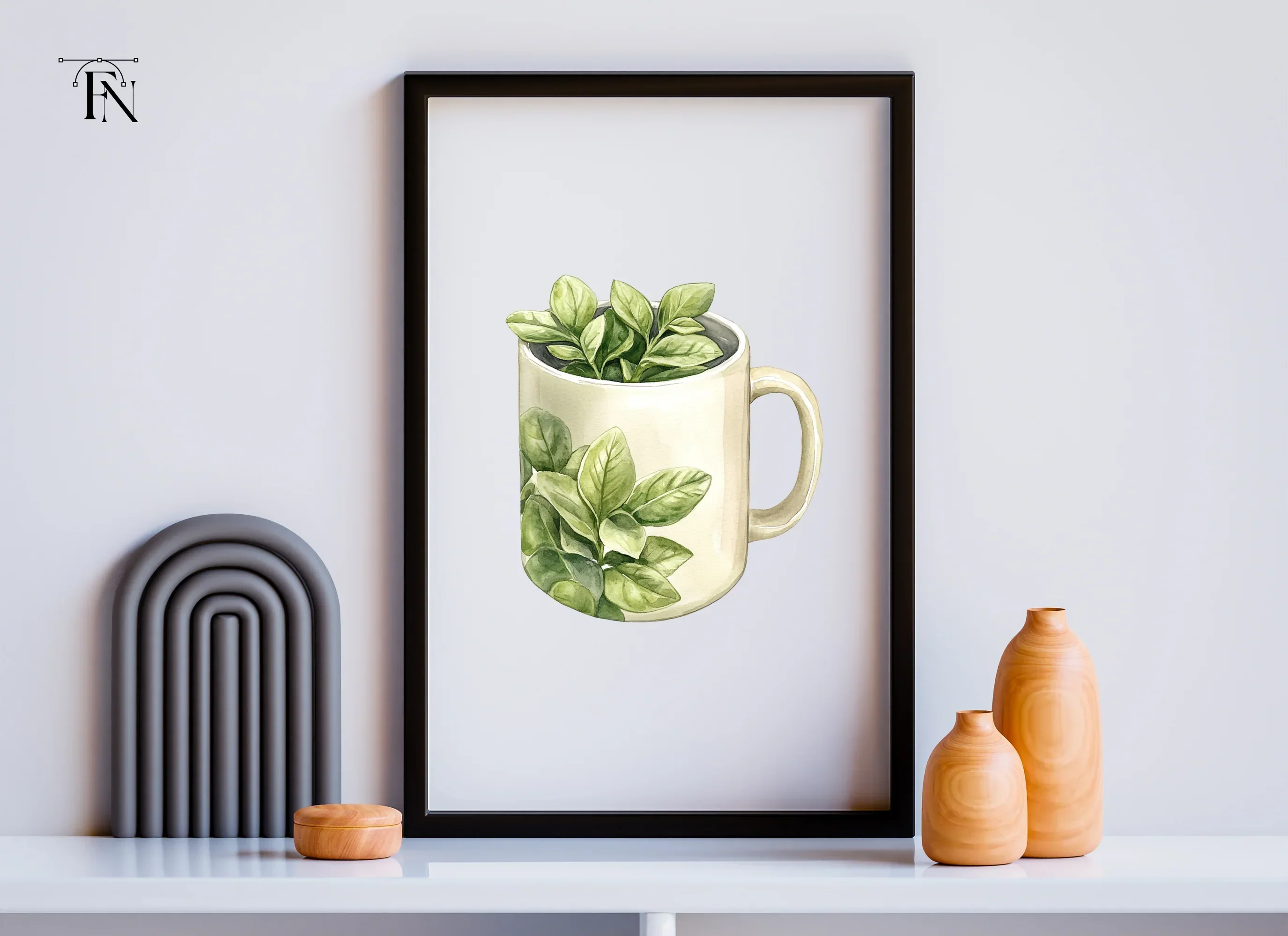 Potted Herb Mugs Clipart Bundle - Image 4