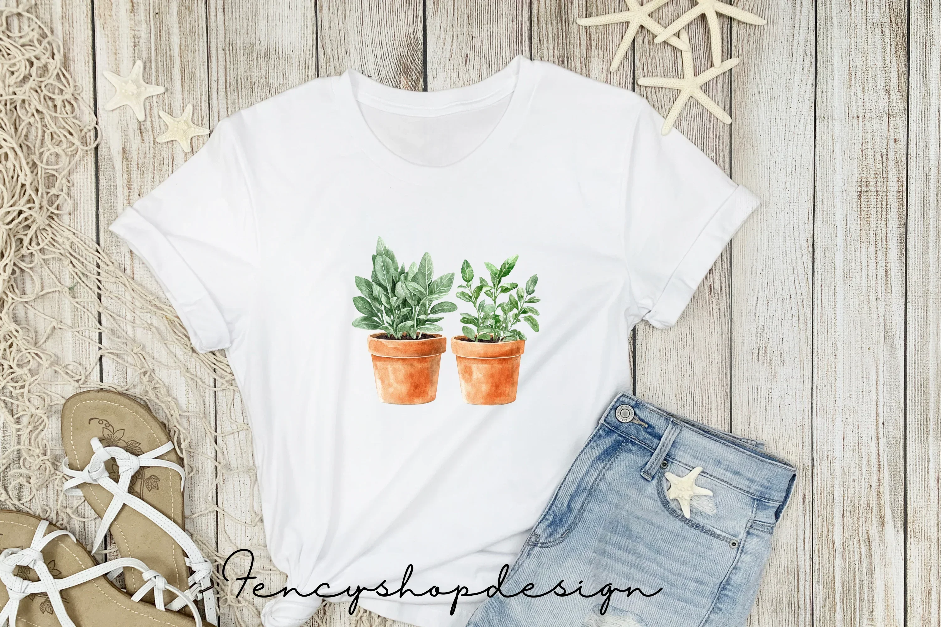 Potted Herbs Clipart Bundle - Image 3