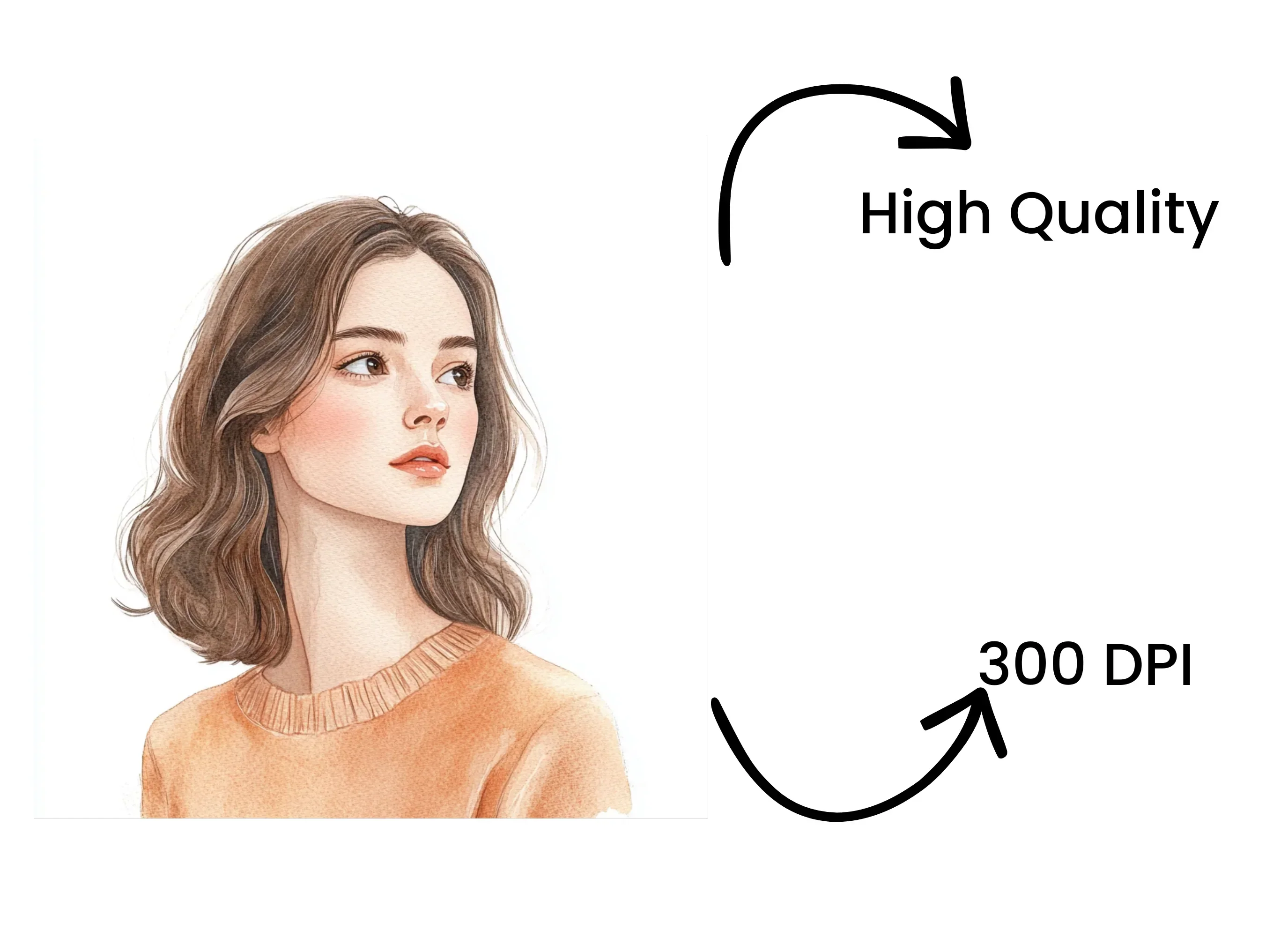Pretty Women Wavy Hair Clipart Bundle - Image 4