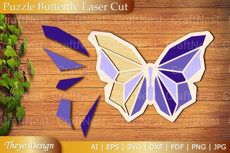 Puzzle Butterfly SVG Bundle - Image 2