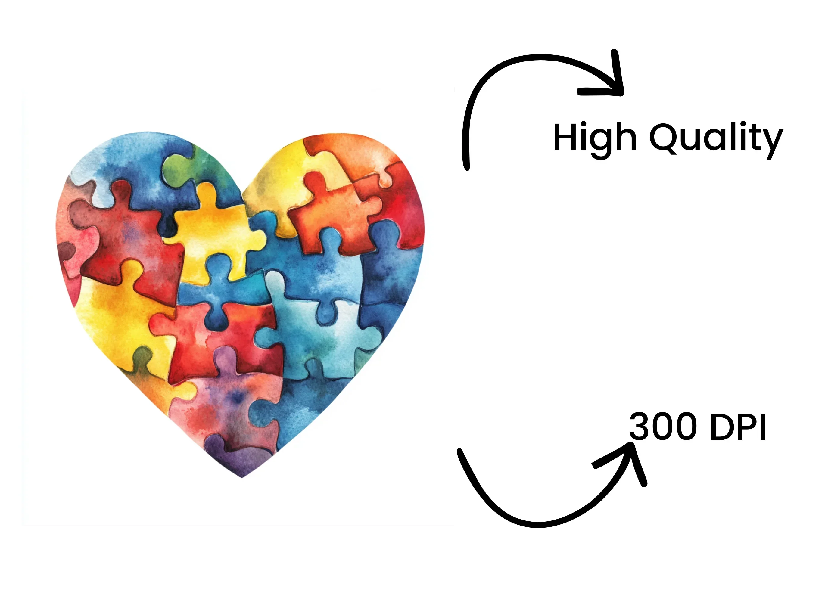 Puzzle Heart Clipart Bundle - Image 4