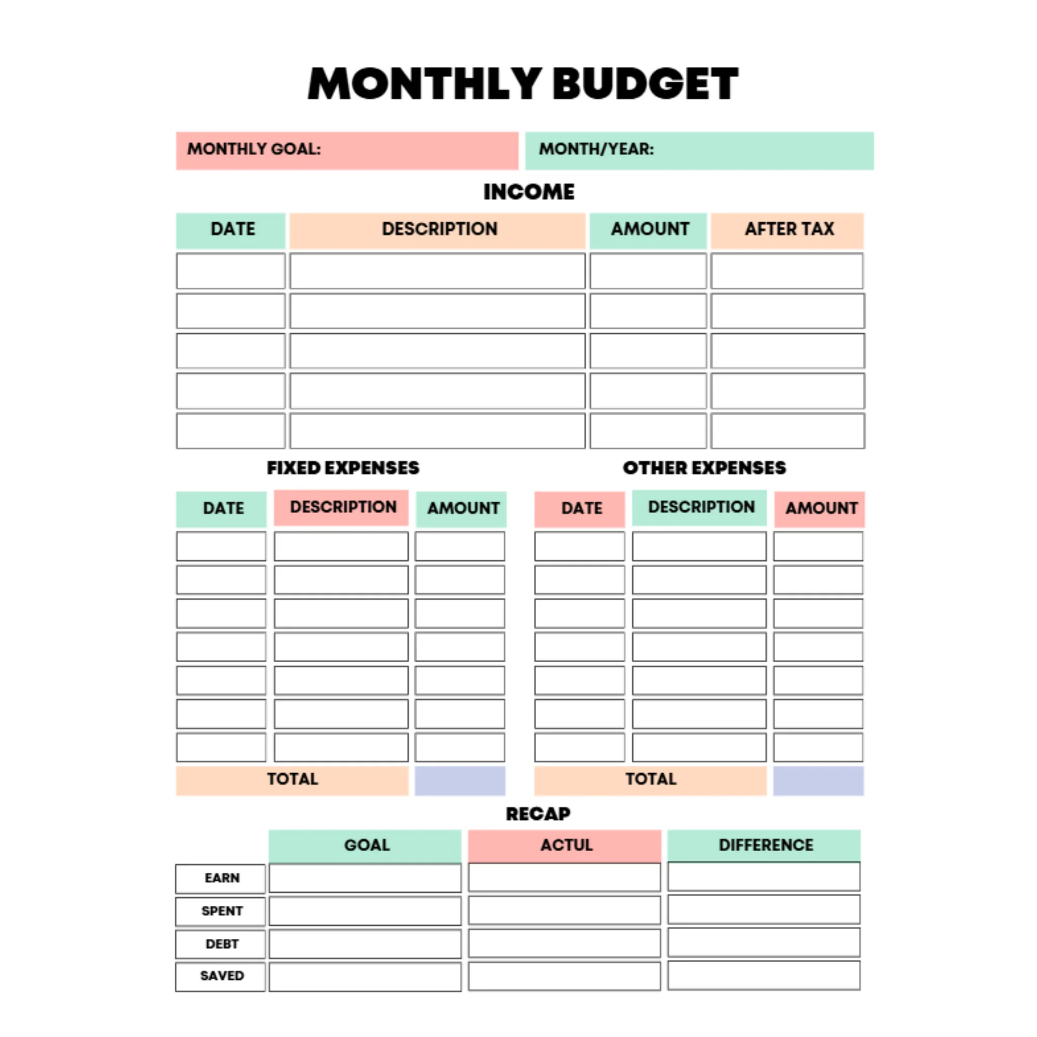 Rainbow Budget Planner Bundle 14 - Image 4
