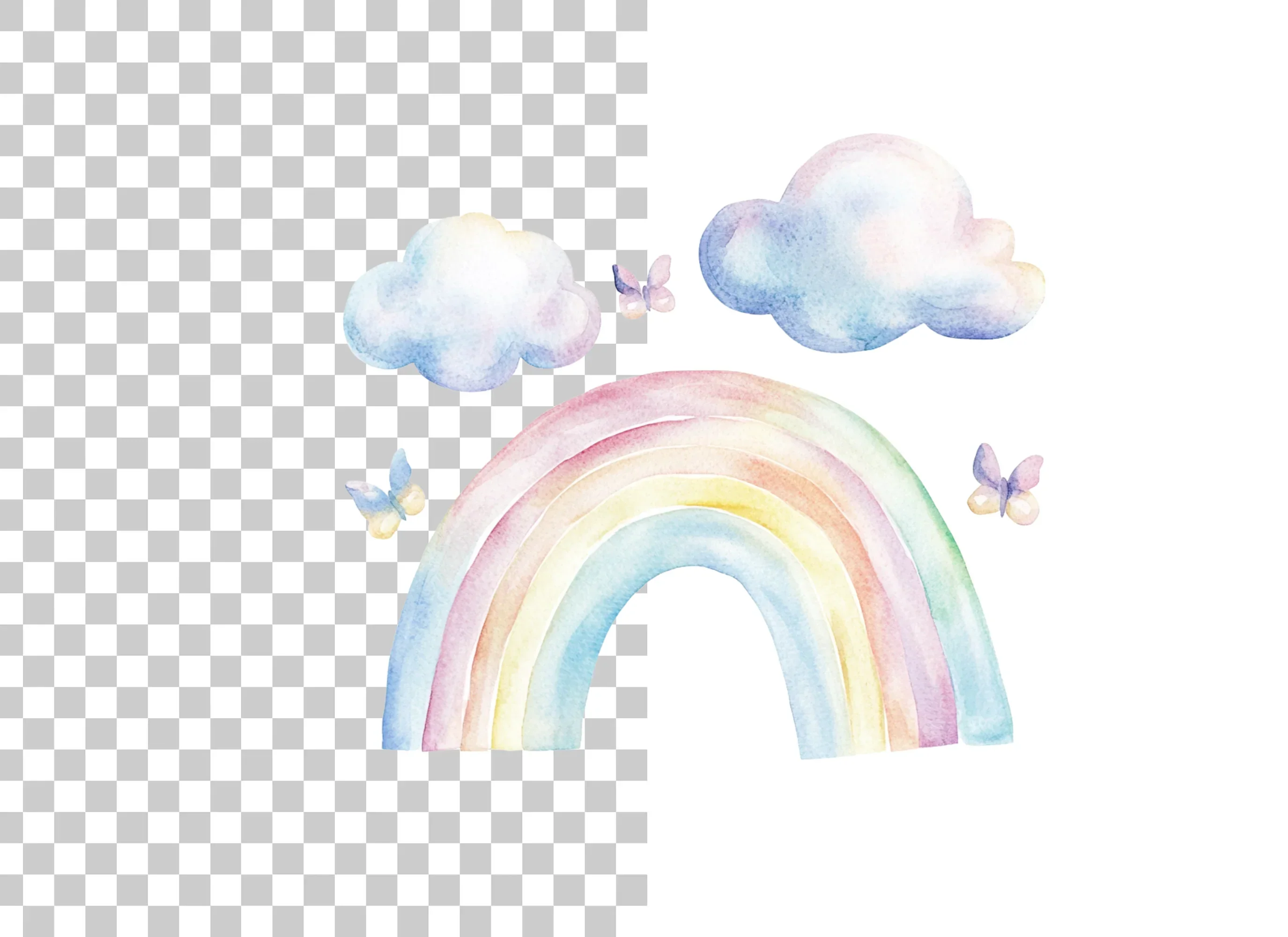 Rainbow Butterflies Clipart Bundle - Image 2