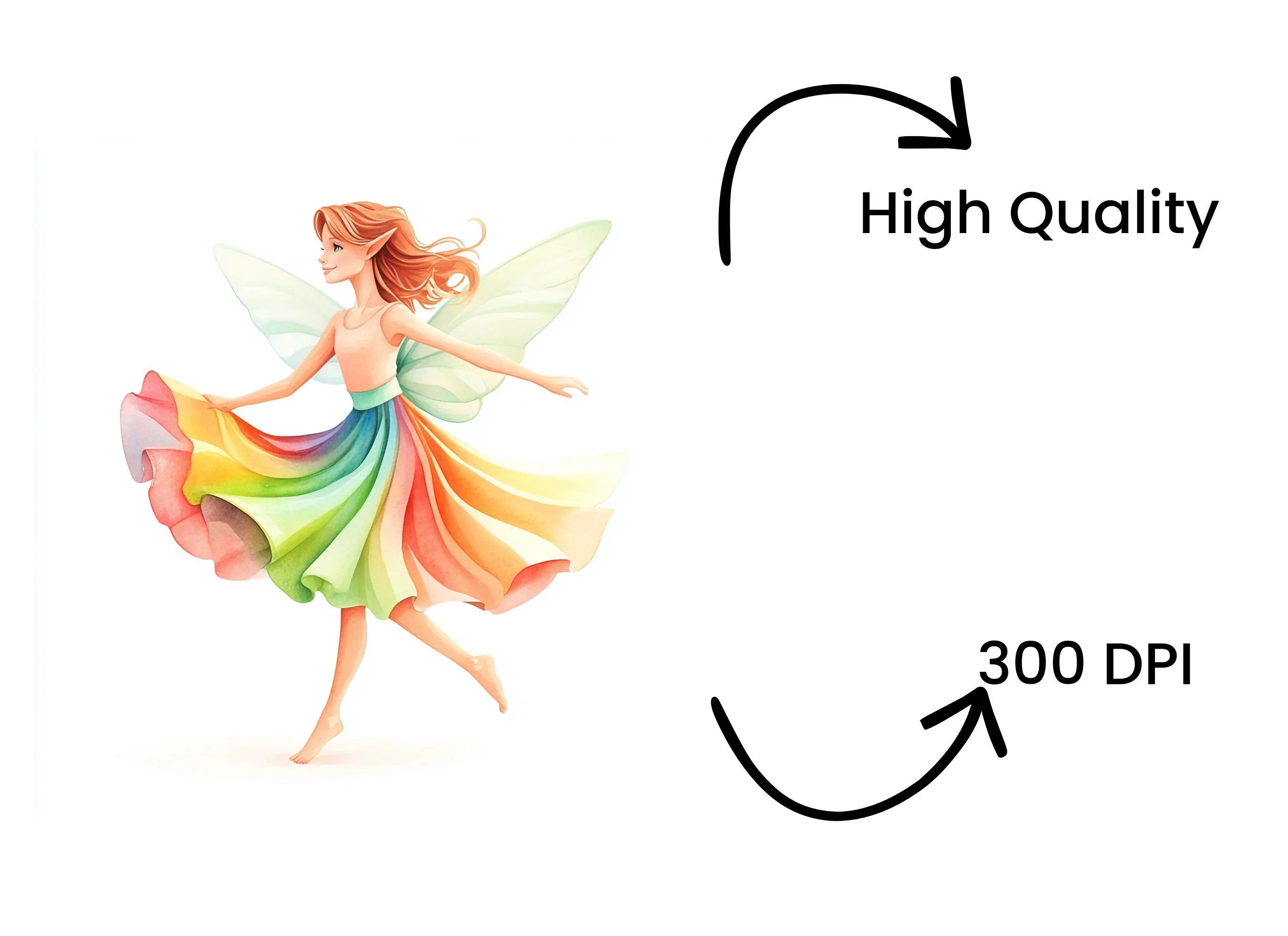Rainbow Fairy Clipart Bundle - Image 4