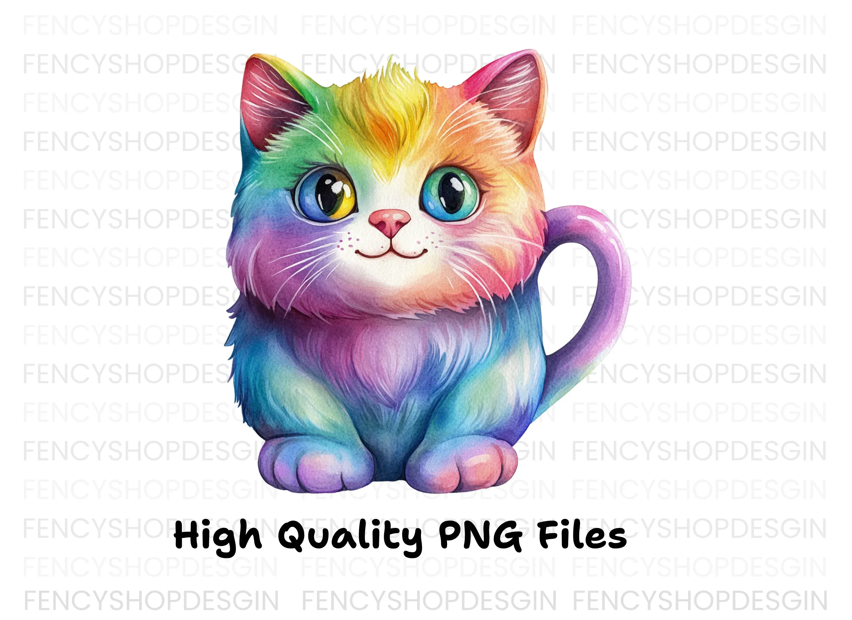 Rainbow Kitten Clipart Bundle - Image 2