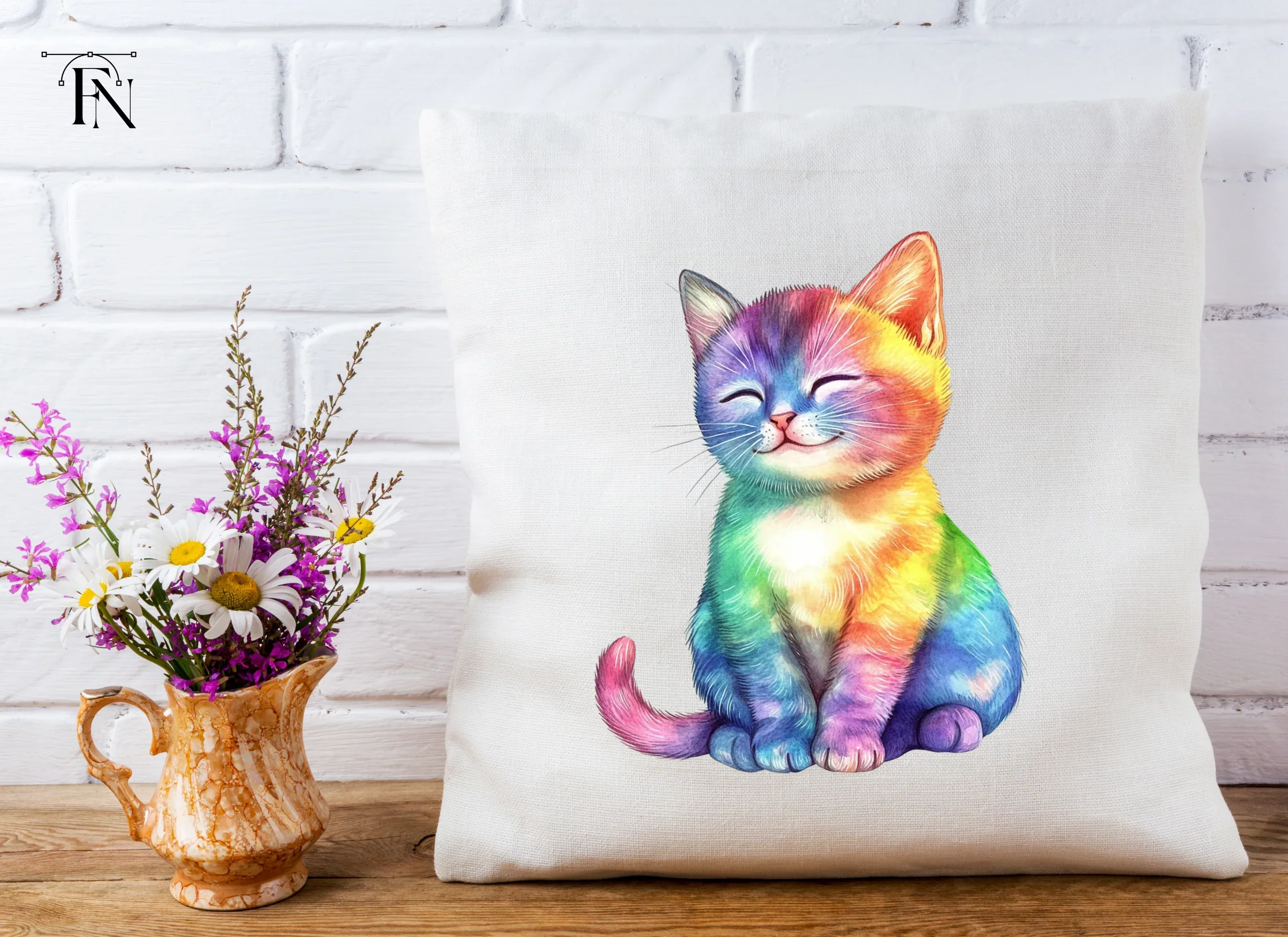 Rainbow Kittens Clipart Bundle - Image 4