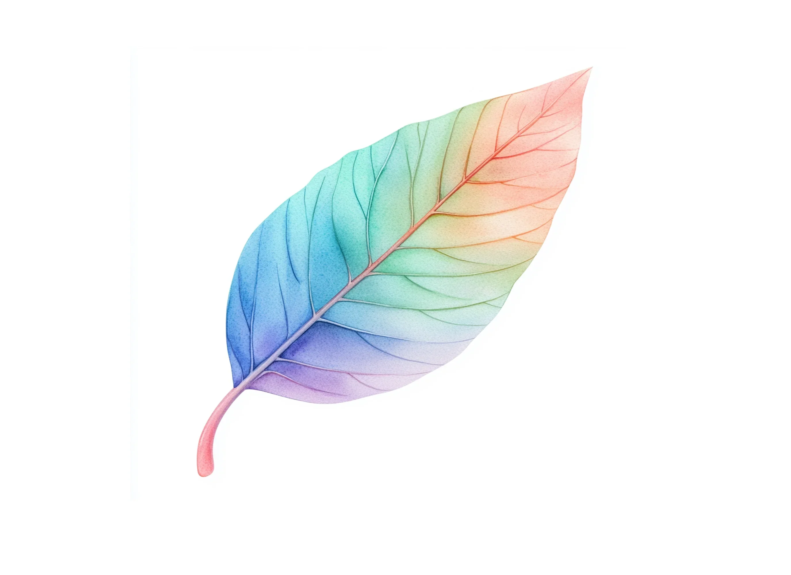Rainbow Leaves Clipart Bundle - Image 3