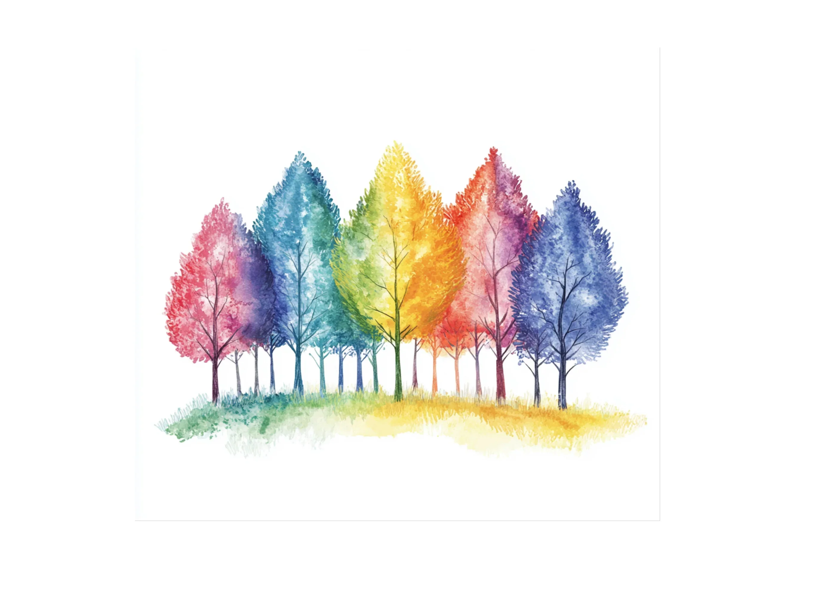 Rainbow Pine Tree Clipart Bundle - Image 3