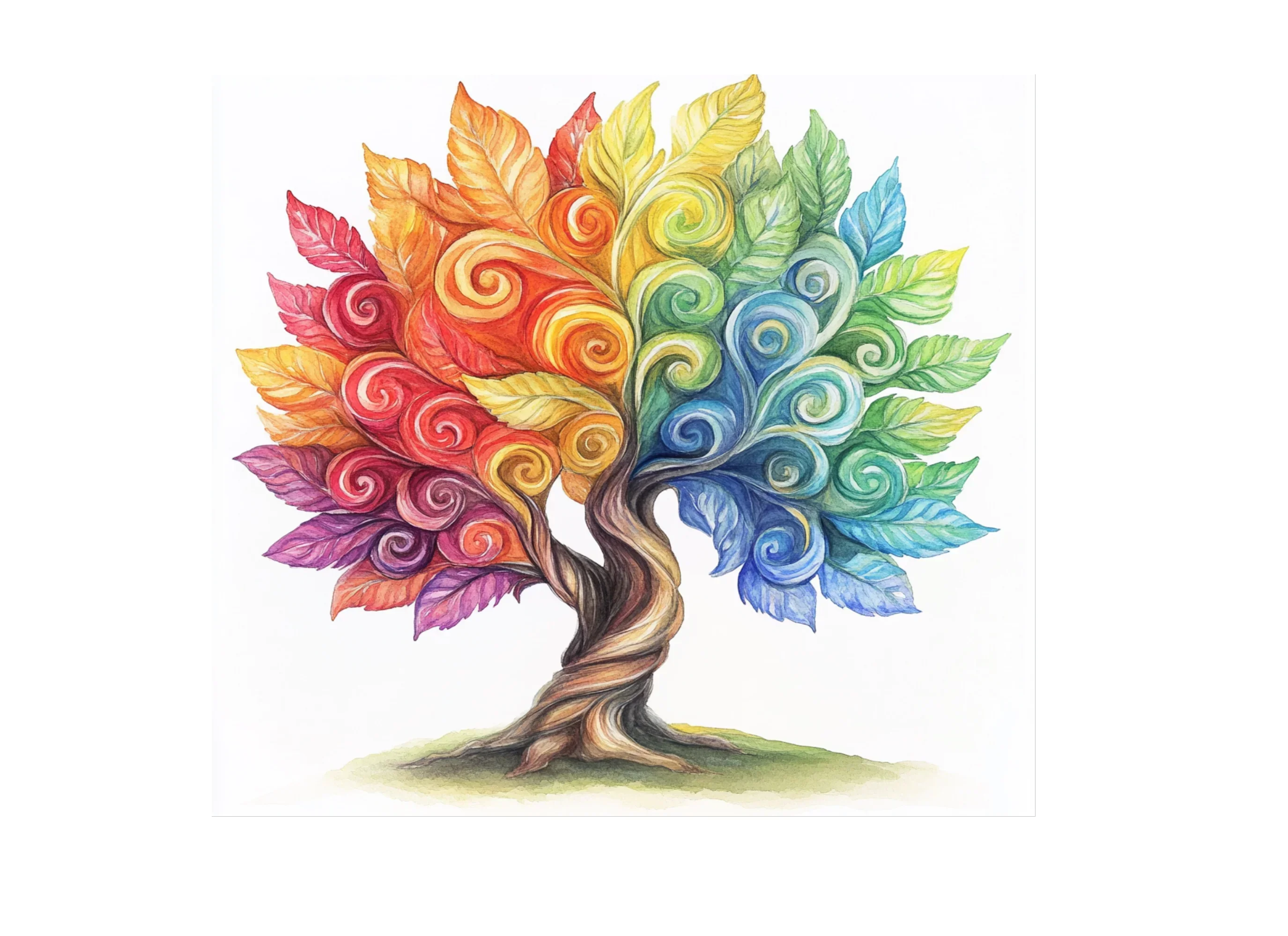 Rainbow Tree Leaves Clipart Bundle - Image 3