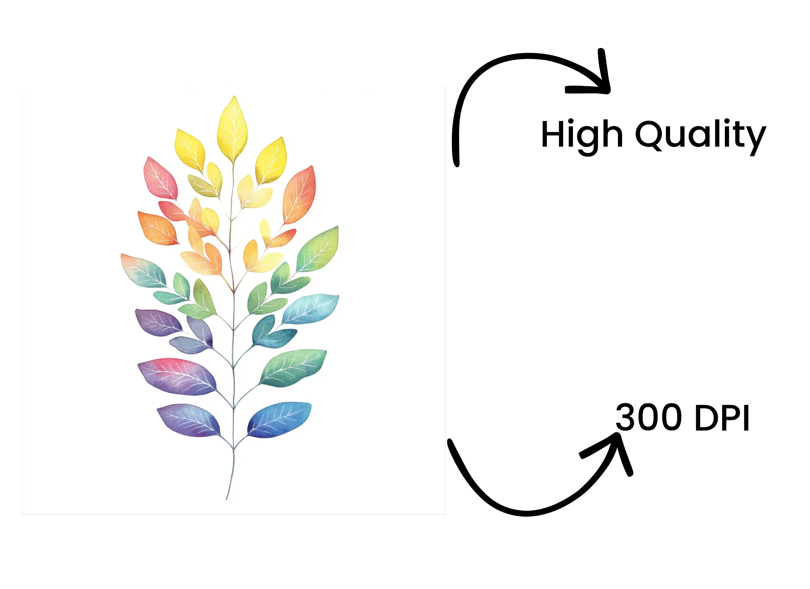 Rainbow Tree Leaves Clipart Bundle - Image 4