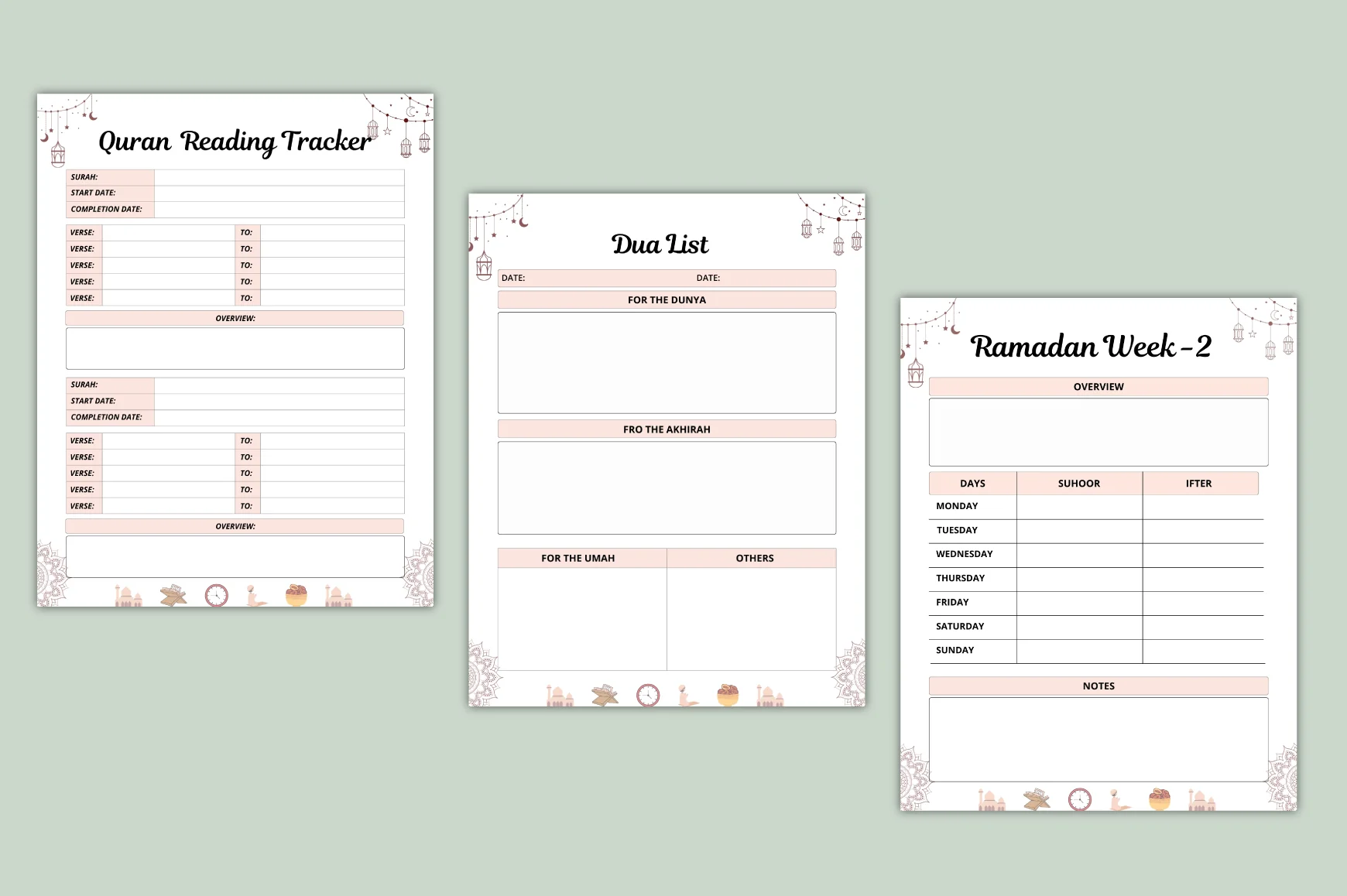 Ramadan Routine Spiritual Planner - Image 3
