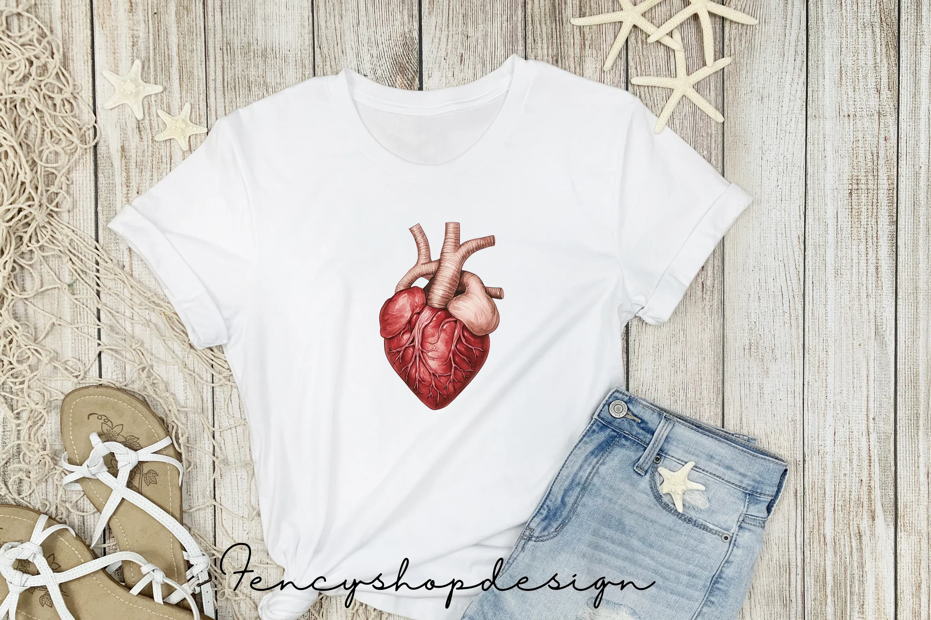 Realistic Anatomical Human Hearts Clipart Bundle - Image 4