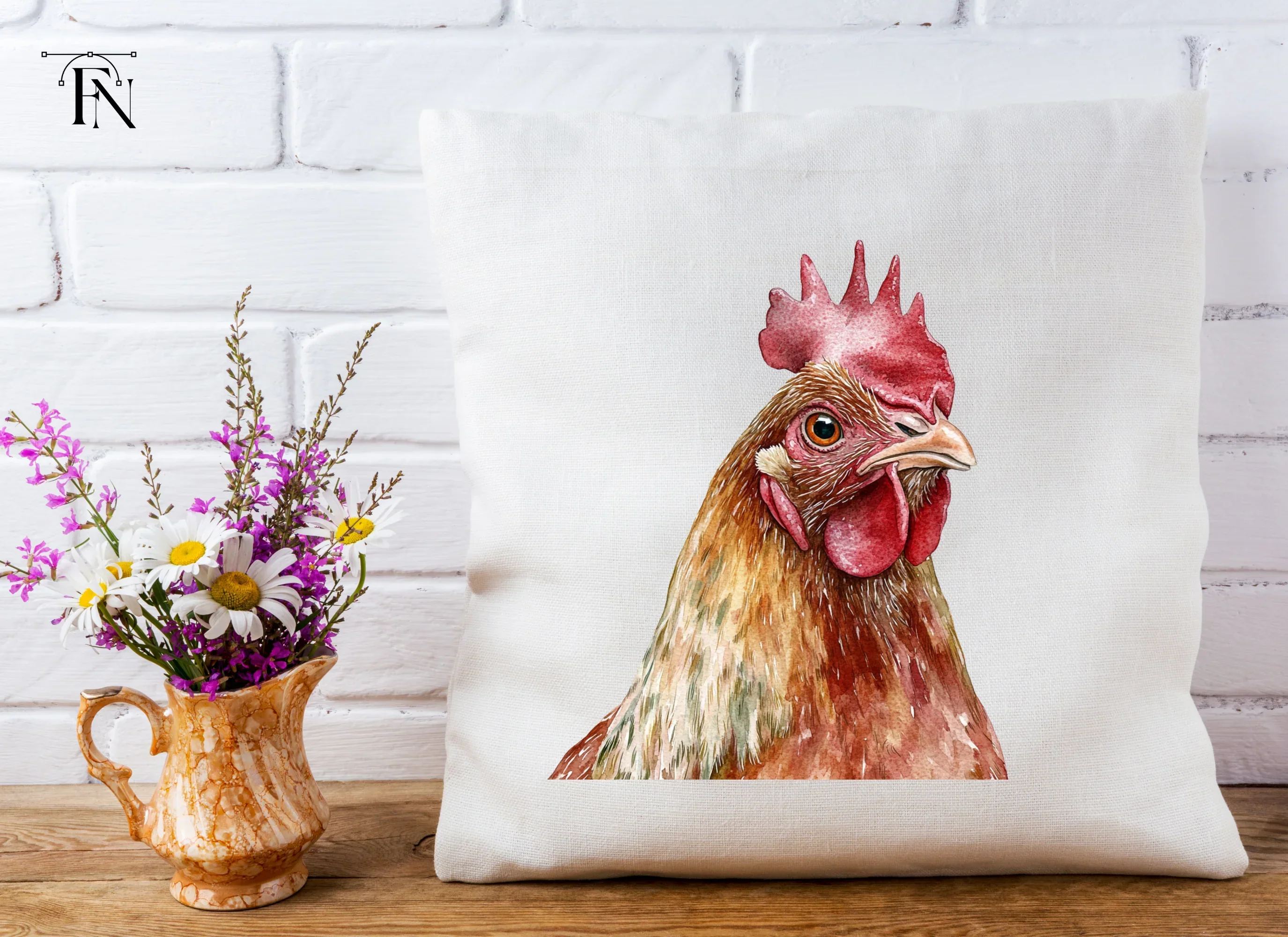 Realistic Brown Chicken Head Clipart Bundle - Image 4