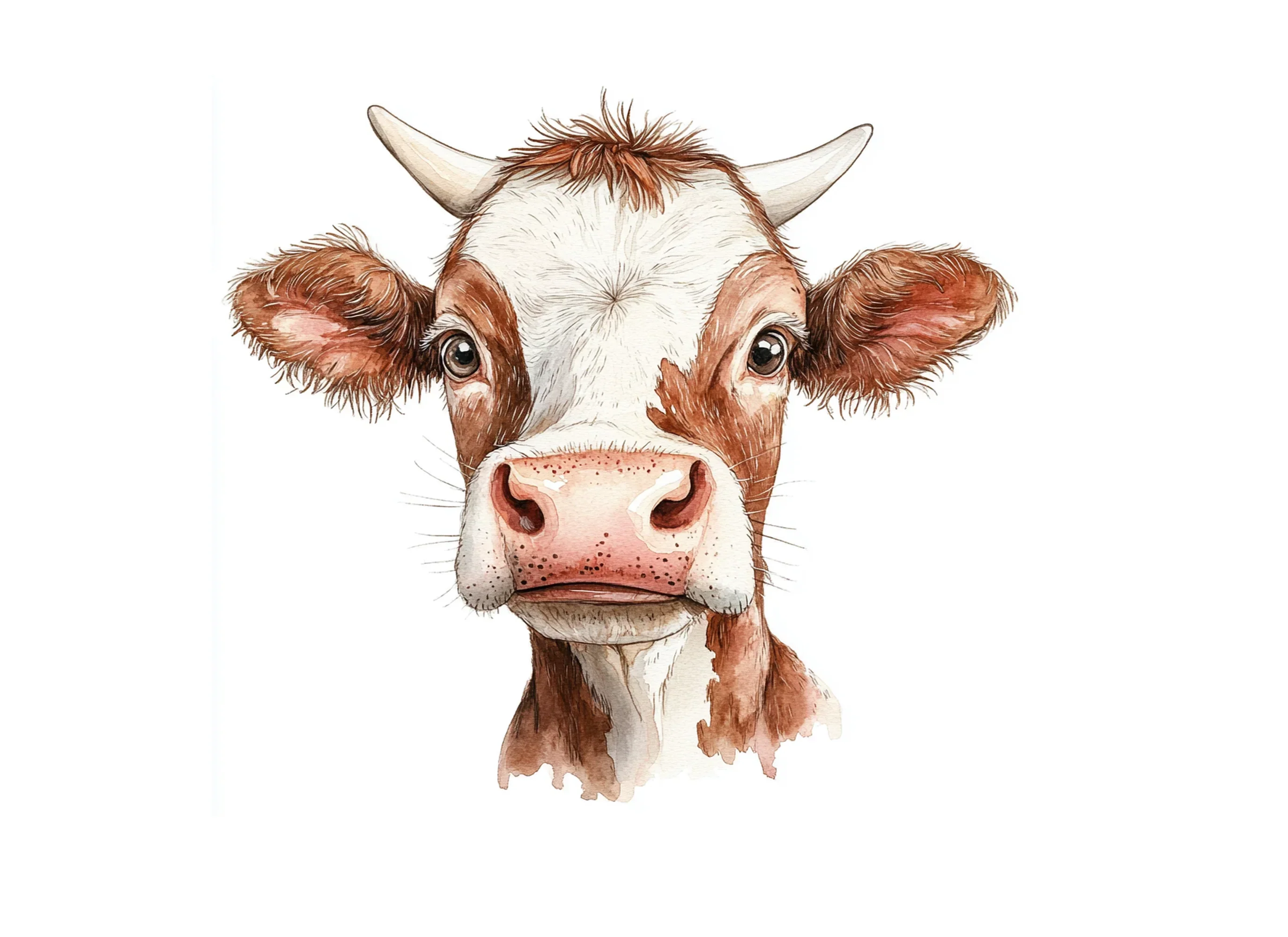 Realistic Cow Faces Clipart Bundle - Image 3