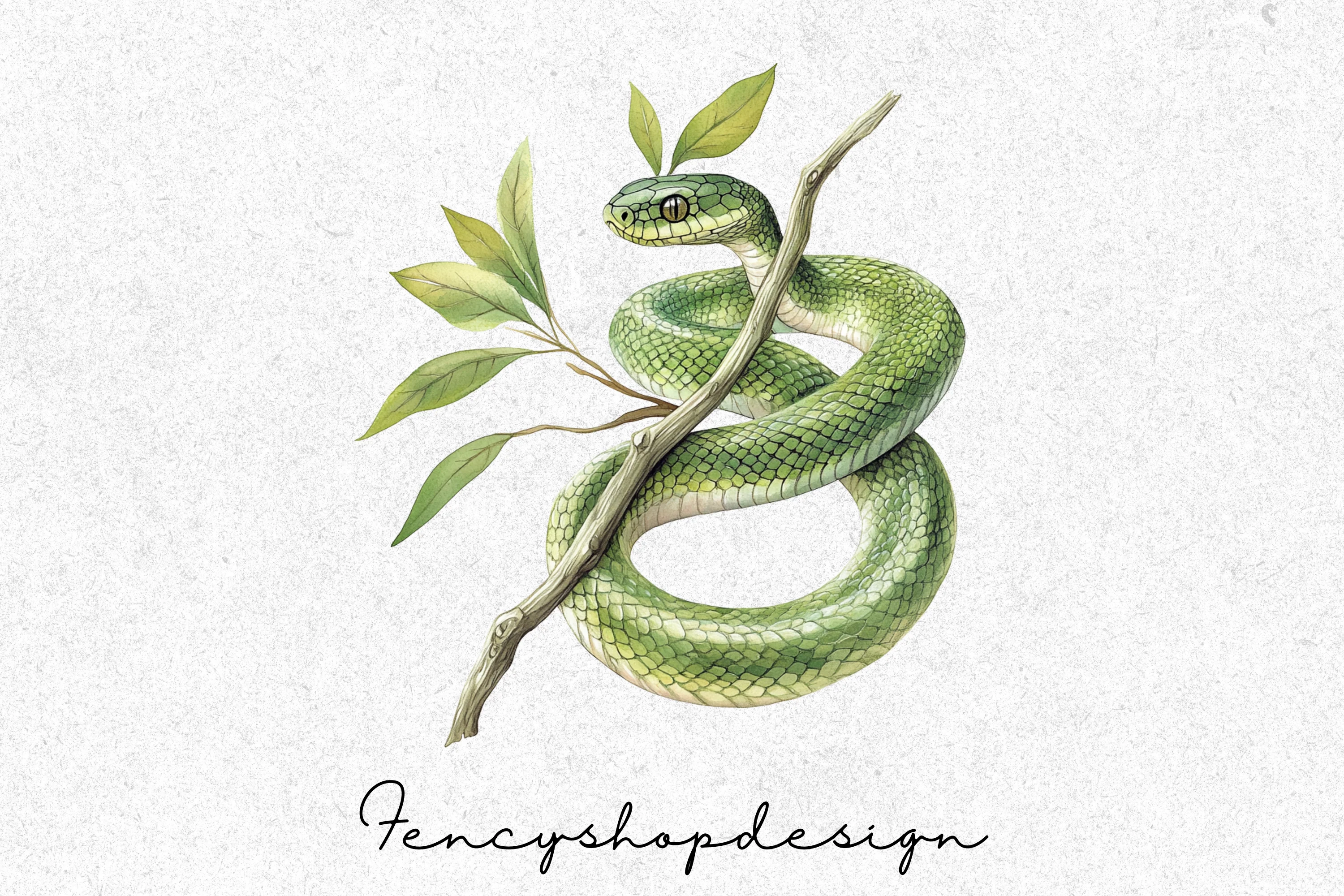 Realistic Green Snake Clipart Bundle - Image 4